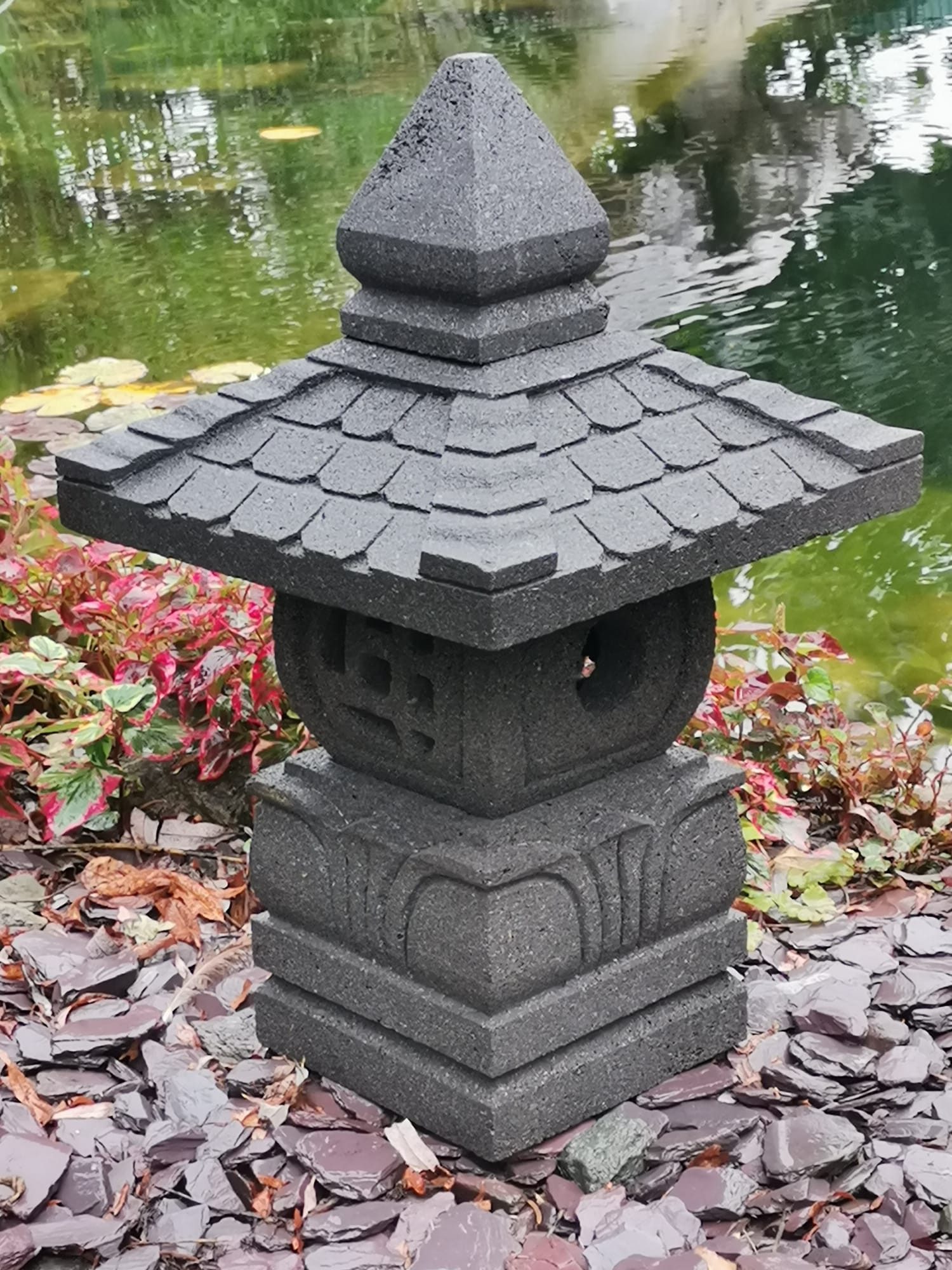 IDYL Gartenfigur Lavastein Laterne Yukimi, Lavastein günstig online kaufen