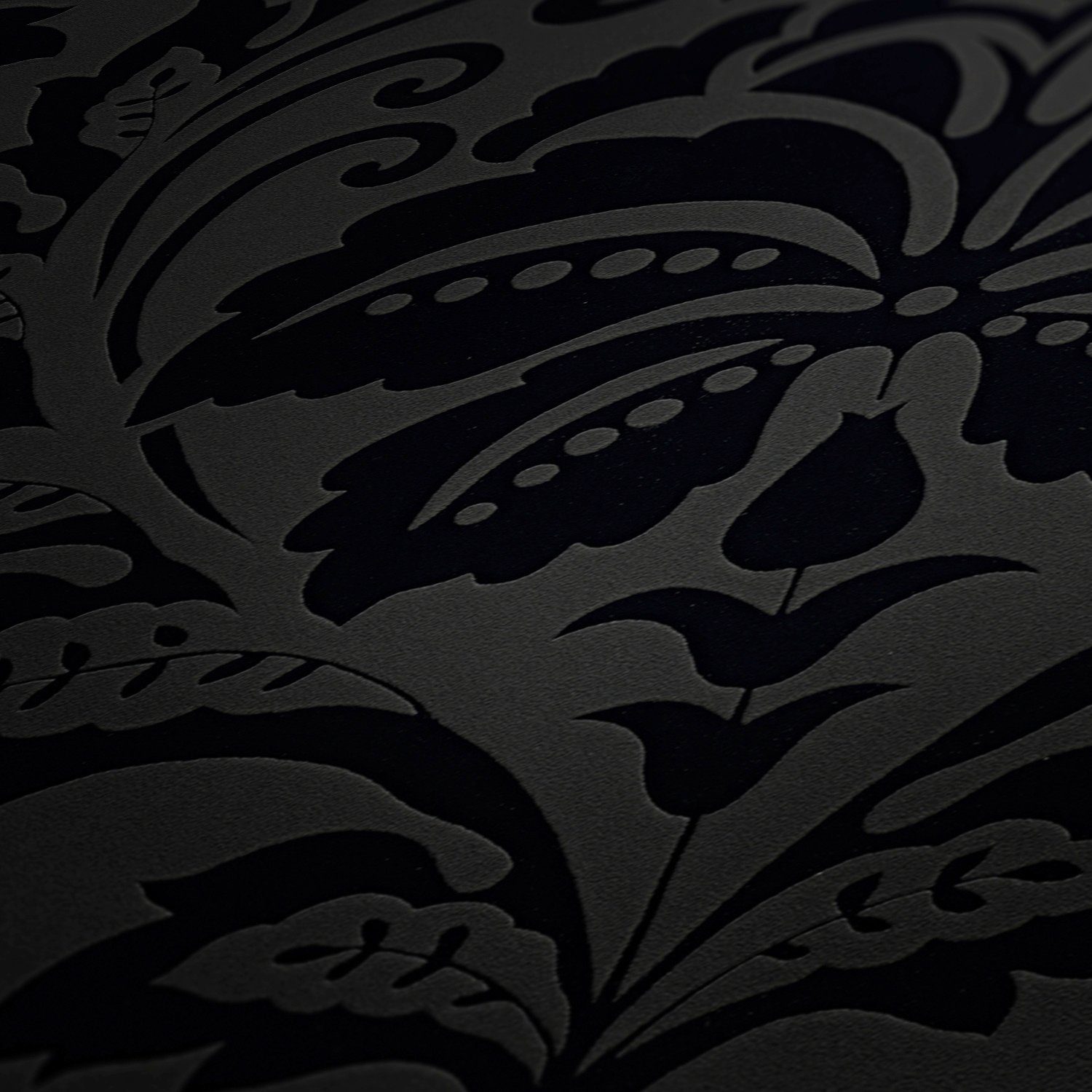 living walls Vliestapete Black & White, strukturiert, Barock, gemustert, ornamental, Ornament Tapete Barock Tapeten Wohnzimmer Schlafzimmer Küche modern – Bild 4 von 5