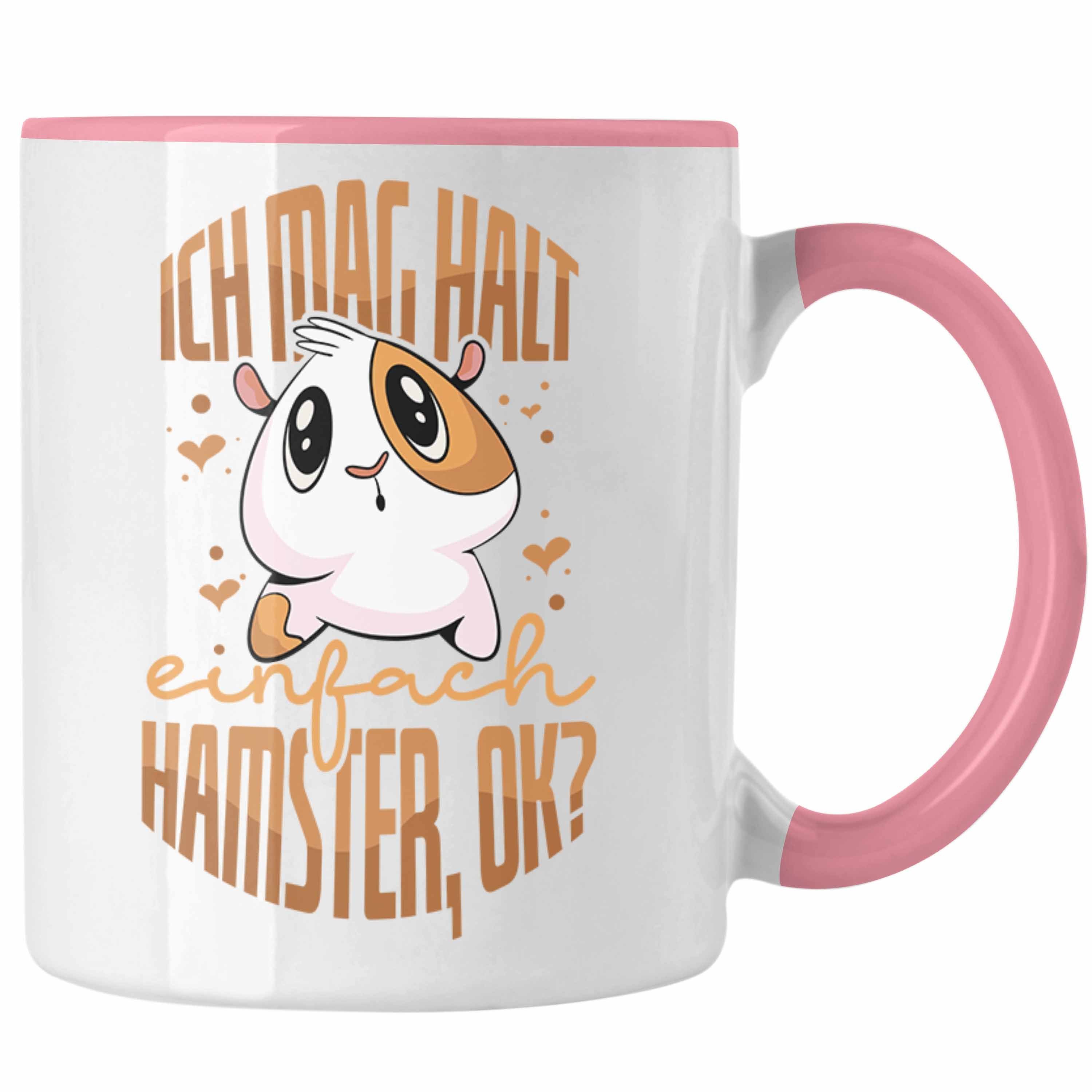 Tasse als Geschenkidee Hamster Rosa Tasse Hamste Besitzer Lustige Trendation für Trendation