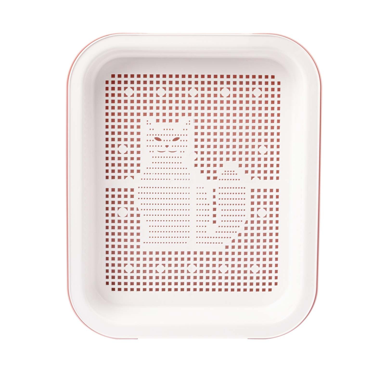 4BIG.fun Katzentoilette Katzentoilette Kätzchen WC Reinigungssieb Rosa