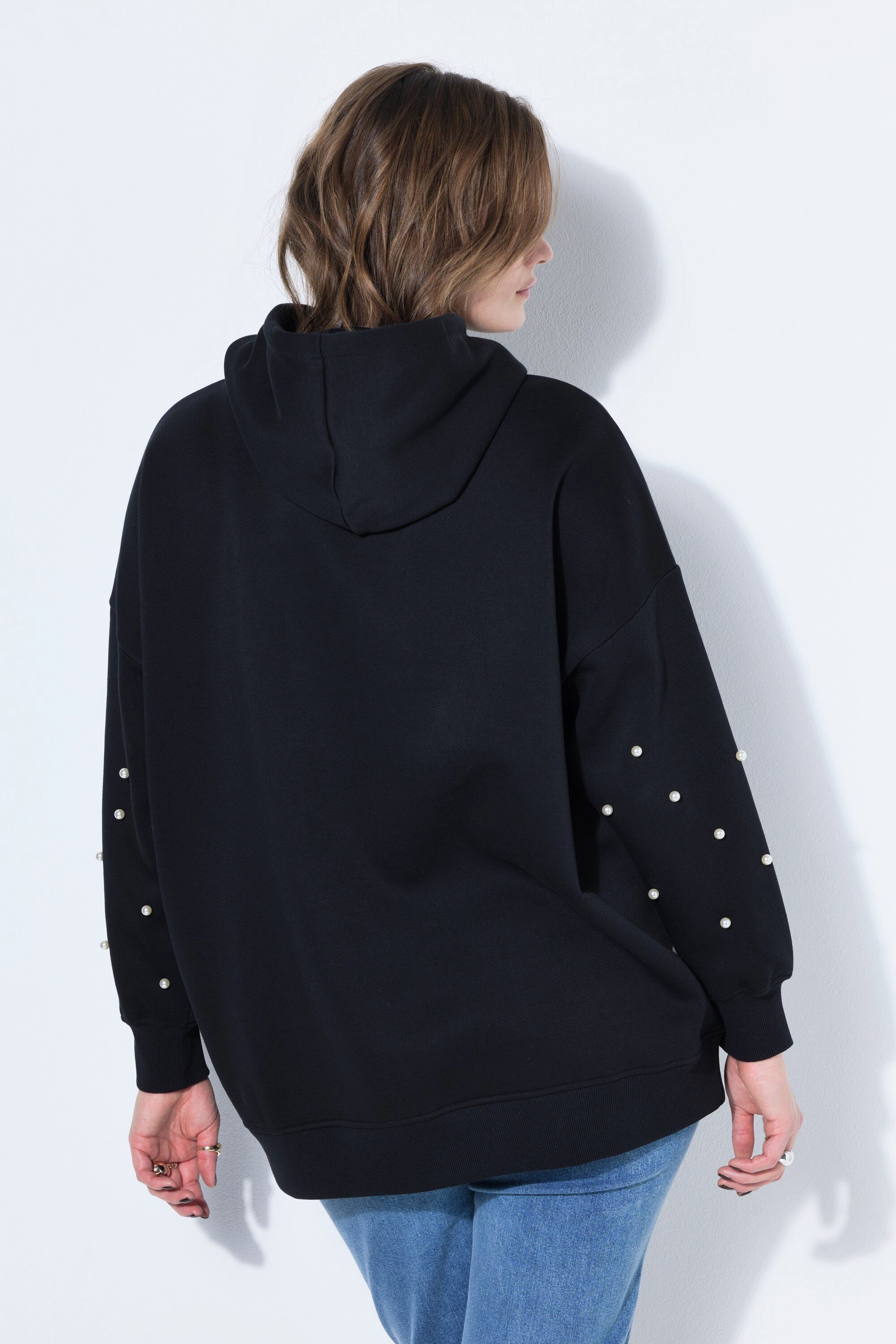 Studio Untold Sweatshirt Hoodie Oversize Shape Zierperlen Kapuze – Bild 3 von 4