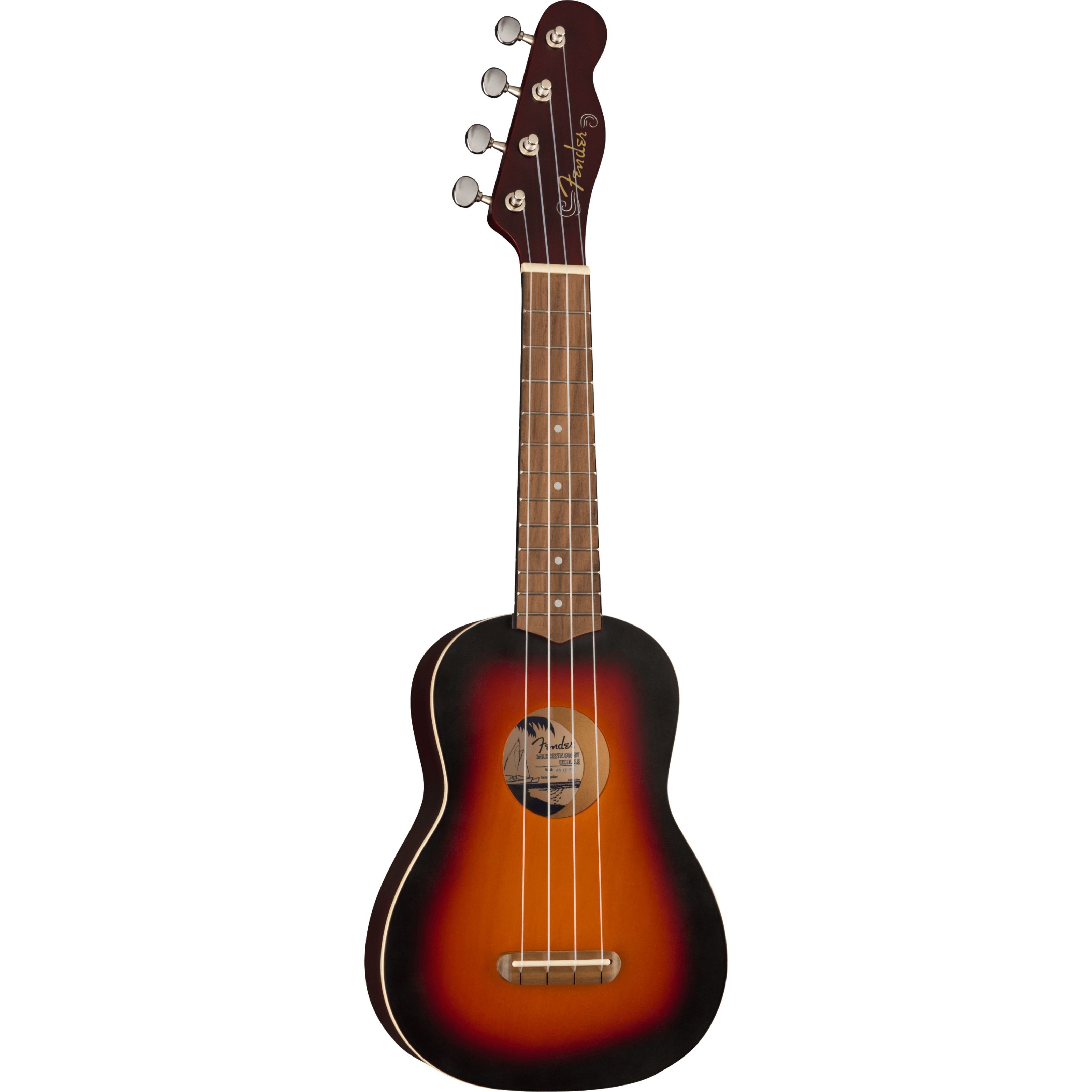 Fender Ukulele, Ukulelen, Sopran Ukulelen, Venice Soprano Ukulele 2-Color Sunburst - Sopran Ukulele