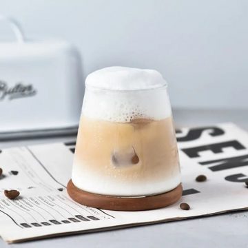 Zoha Glas Esposito Cup Getränkebecher Cocktail- 350 ml - Heißgetränke 6er Set, Borosilikatglas, Hitzebeständig Trinkglas Cocktailgläser Eiskaffeegläser Tee Saft