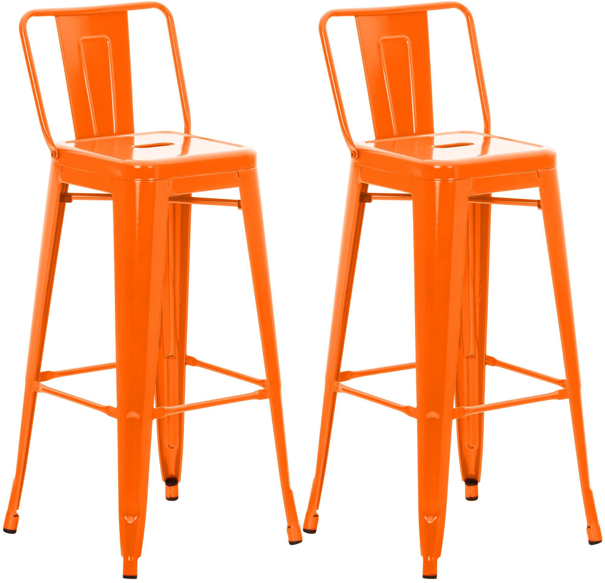 CLP Barhocker Mason (2er Set, 2 St., 2er), aus Metall mit Fußstütze