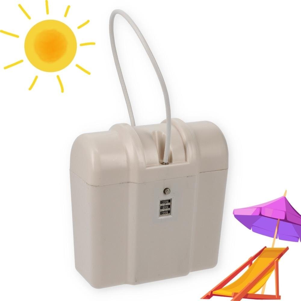 GarPet Strandmuschel Strandsafe Handy Bade Mini Urlaub Resie Tresor Zahlenschloss Safe Box