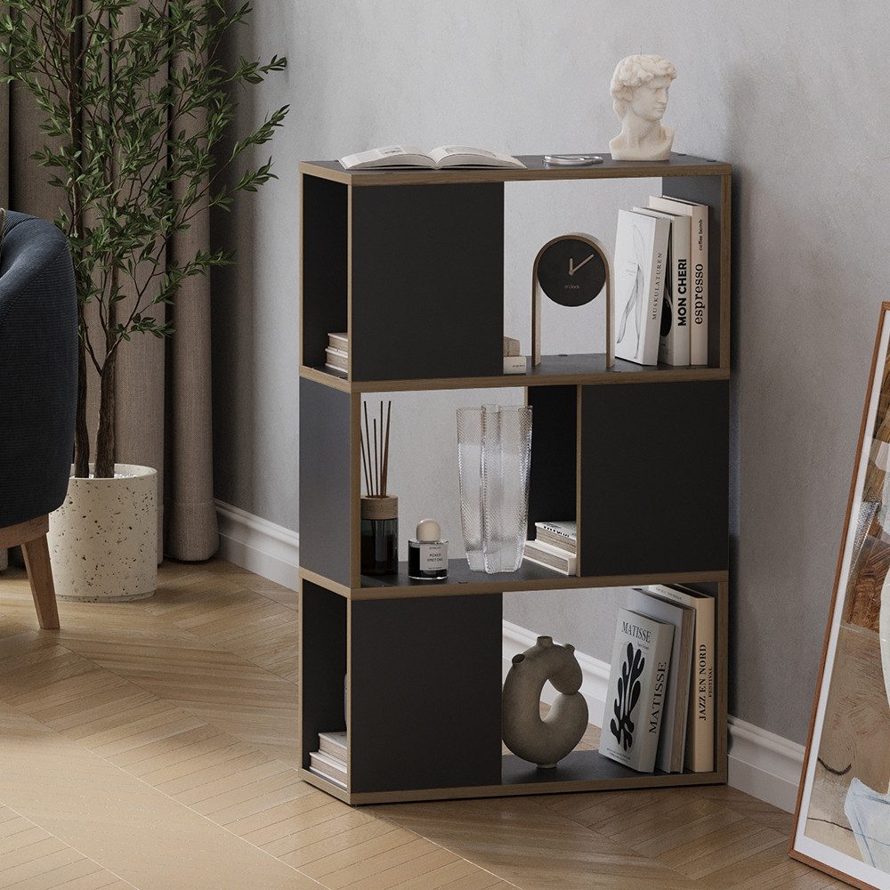 Vicco Raumteiler Eneos, Anthrazit/Eiche, 60 x 94 cm