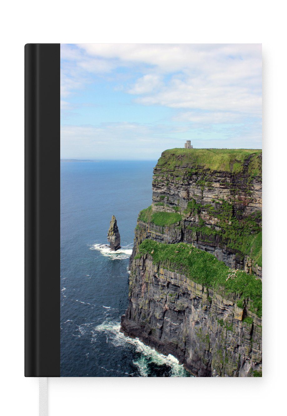 MuchoWow Notizbuch Die Irland, Merkzettel, Journal, of A5, Seiten, in Haushaltsbuch Cliffs 98 grünen Tagebuch, Moher Notizheft