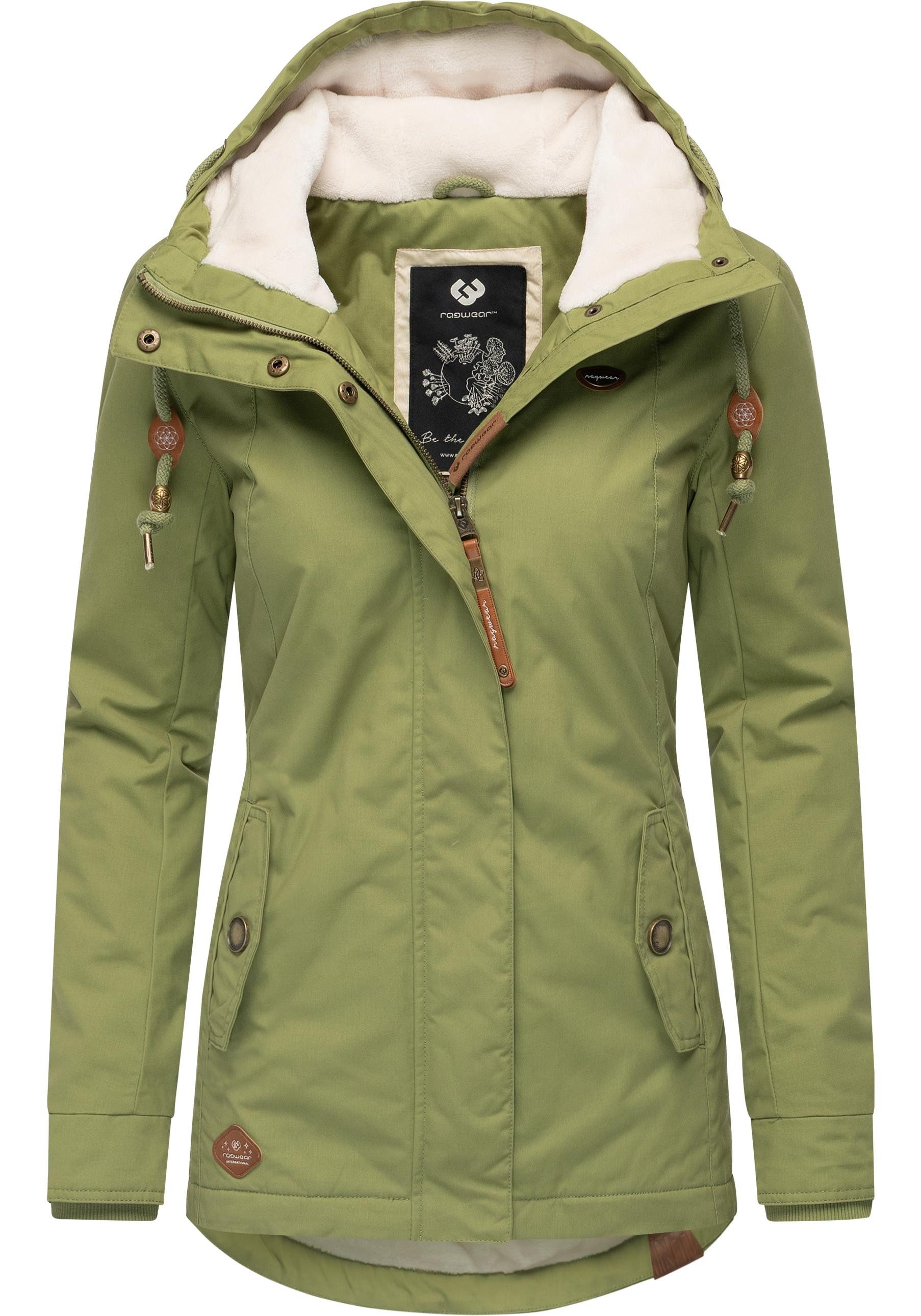 Ragwear Winterjacke Monade Damen Winterparka mit Kapuze und m. Fleece gefüttert – Bild 4 von 5