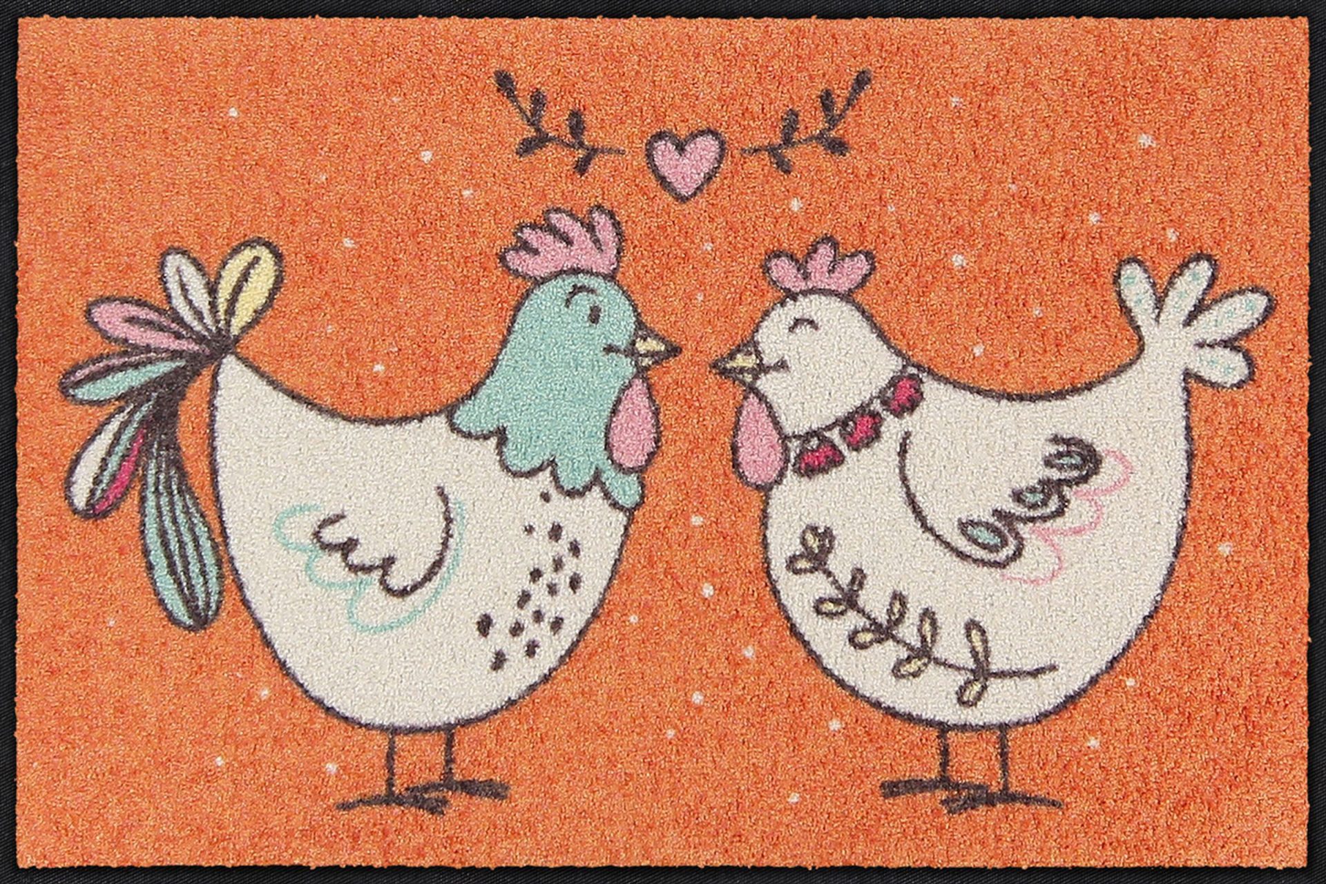 Salonloewe Fußmatte Fußmatte 50x75 Charming Chicken, Eingangsmatte normal, Höhe: 500 mm