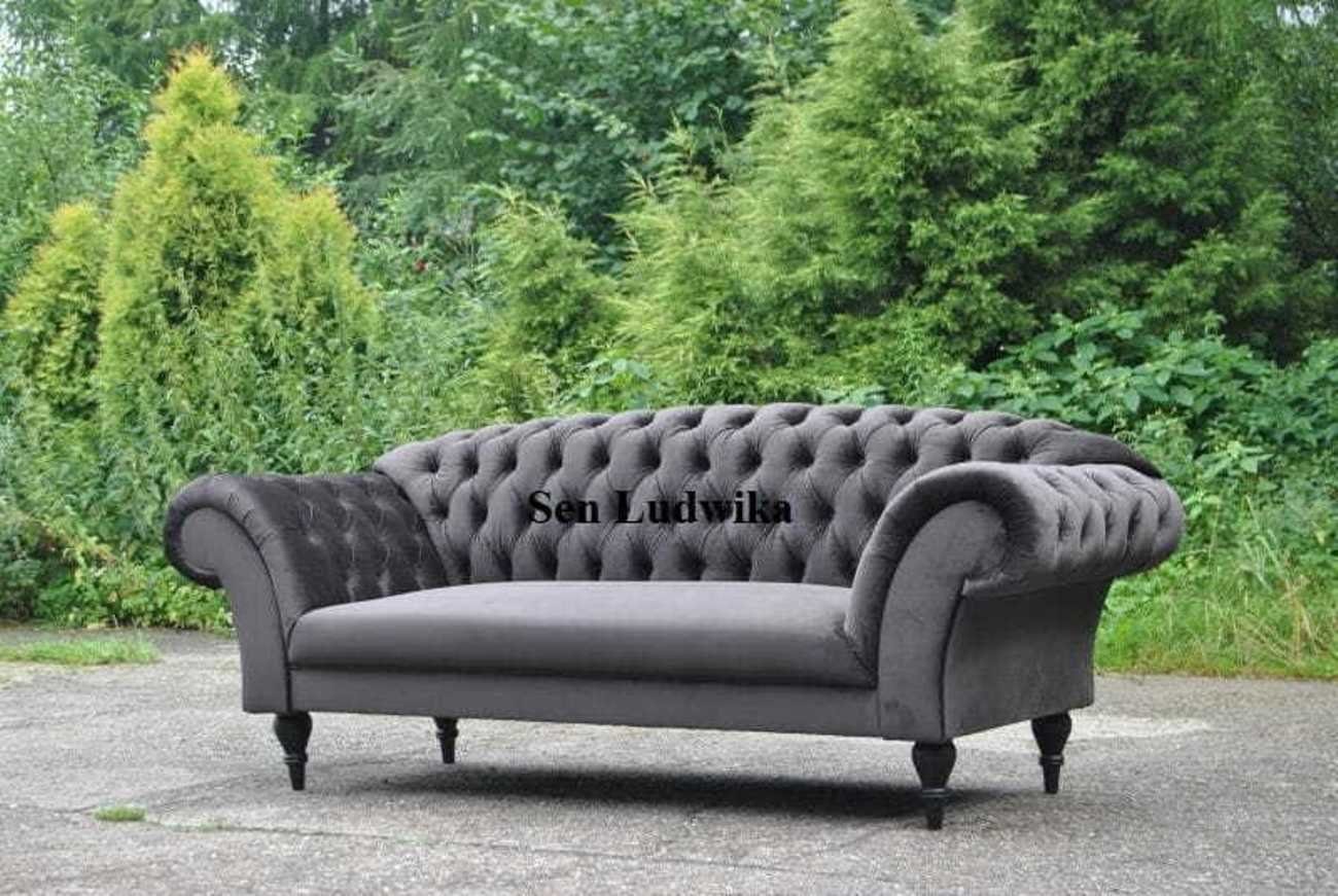 JVmoebel 3-Sitzer Dreisitzer Design Polster Sitz Chesterfield, 3 Textil in Made Sofa Europe Sitzer