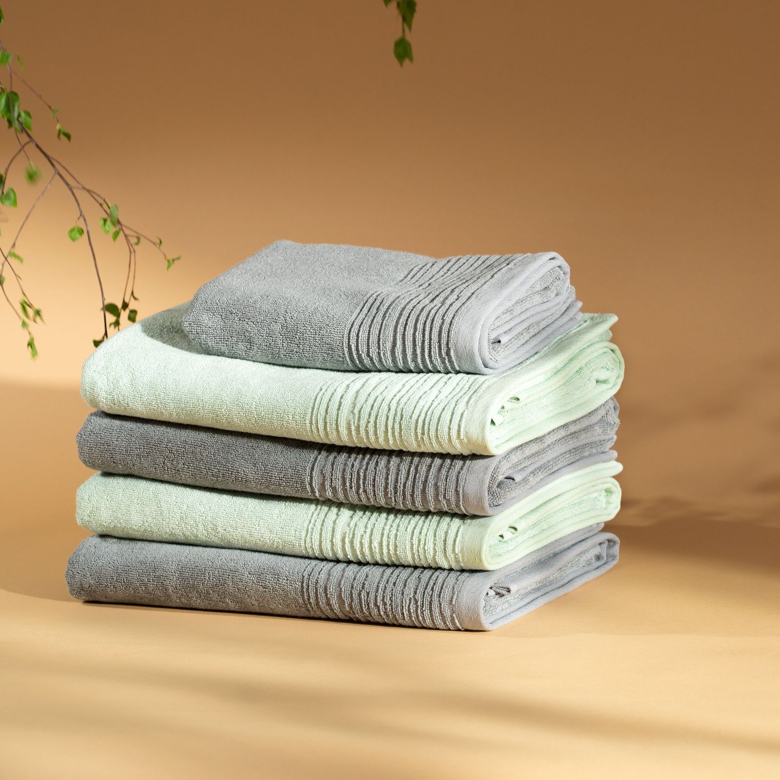 Hand Kushel Essential 2x Morning The Towel Mint Handtücher Set