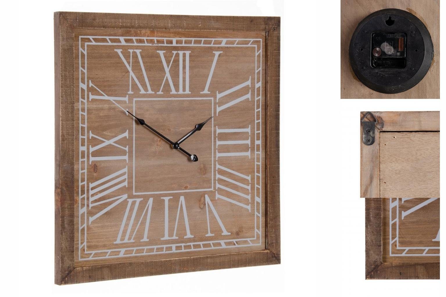 Bigbuy Uhr Wanduhr natürlich Tannenholz 5 60 cm x 60 x