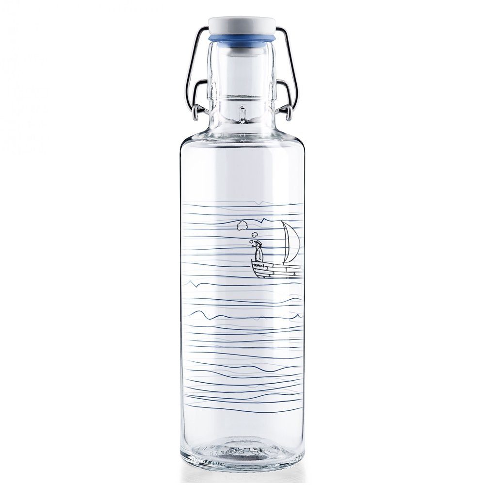soulbottles Trinkflasche 0,6l Glastrinkflasche - Heimat.Wasser