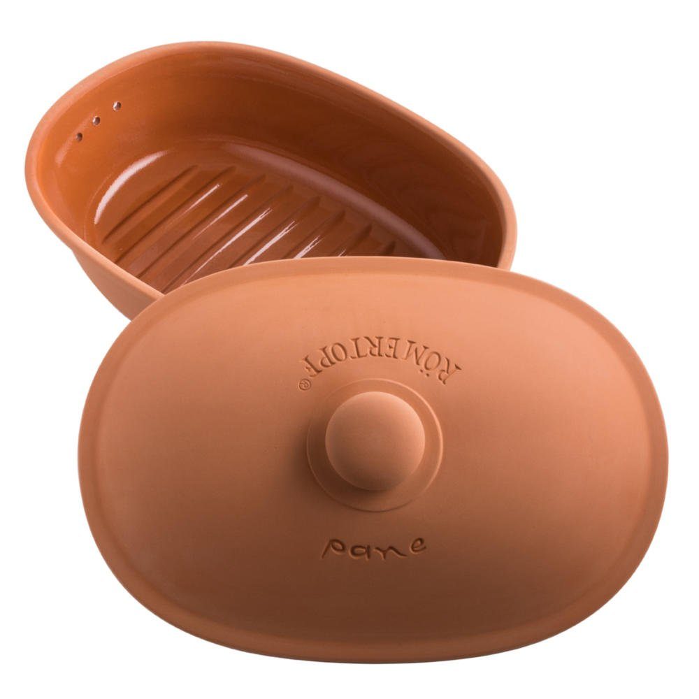 RÖMERTOPF Römertopf Brottopf Oval Terrakotta 81005, Ton