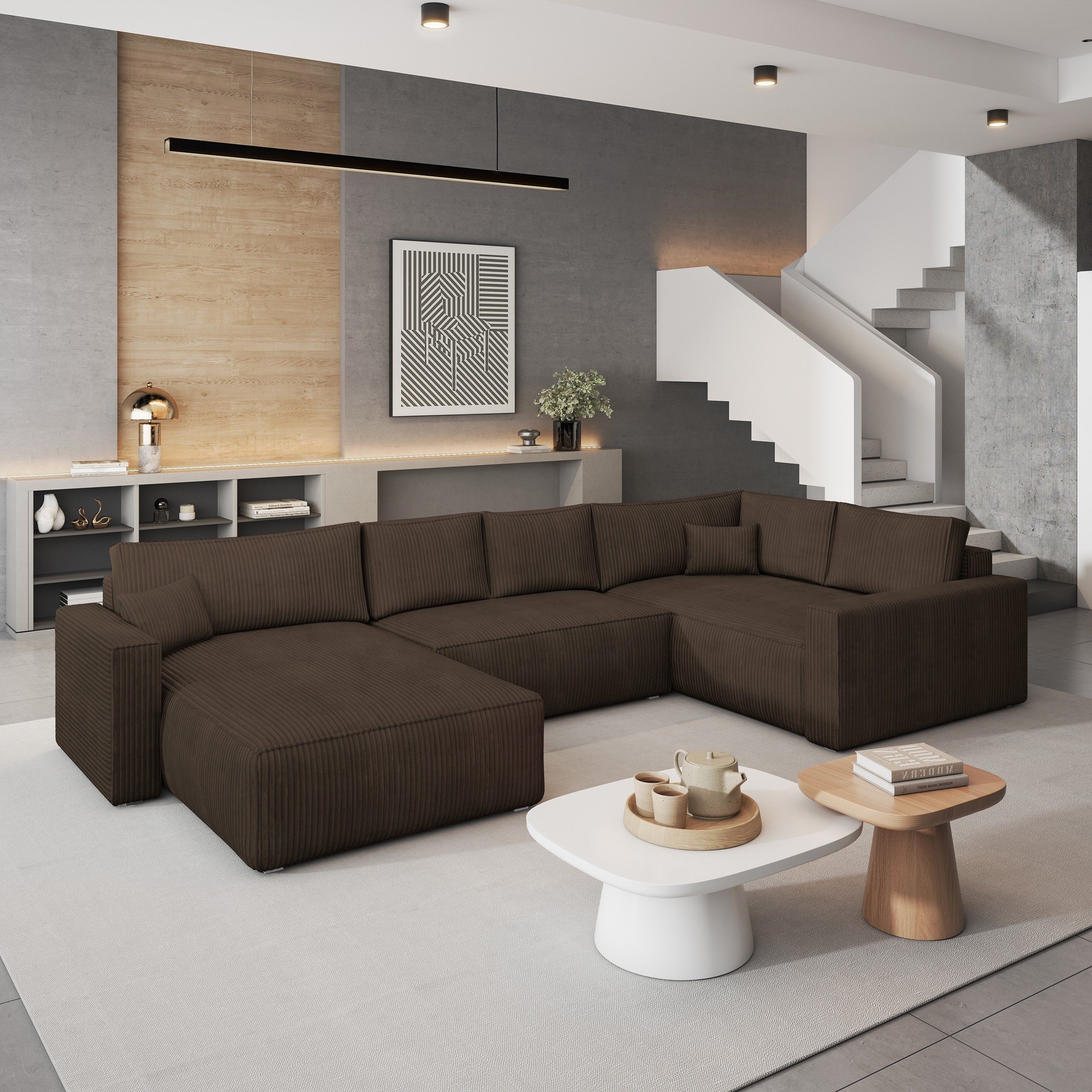 Masseno Ecksofa VELAMI mit Schlaffunktion U-Form, günstig online kaufen