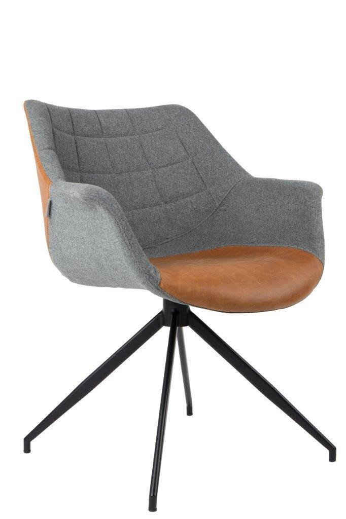 Zuiver Schalenstuhl DOULTON Stuhl von ZUIVER Esszimmerstuhl in Vintage Brown