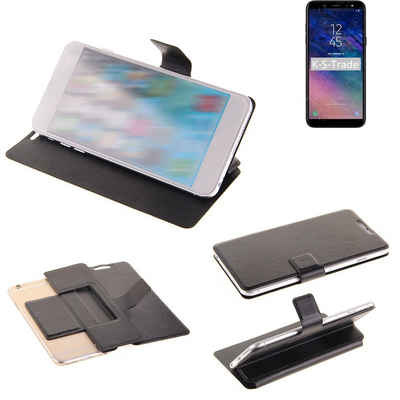 K-S-Trade Handyhülle für Samsung Galaxy A6 Plus (2018), Schutzhülle Schutzhülle Flip Cover Klapphülle Wallet Case Slim