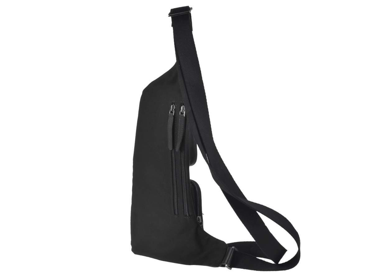 Greenburry Umhängetasche Pure Black, Crossbag 25x38cm, Messengerbag, Damen Herren