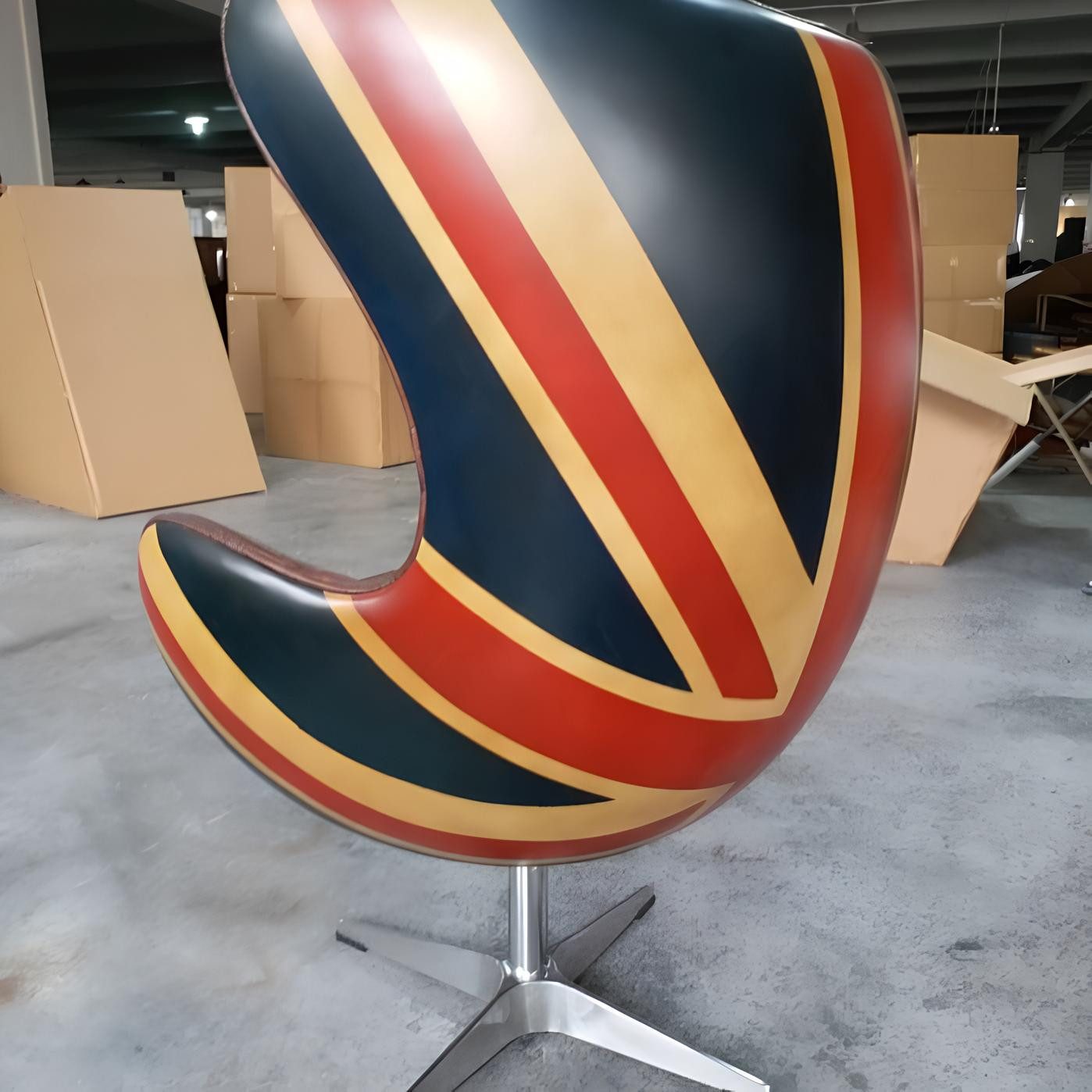 JVmoebel Bürostuhl Vintage Drehstuhl aus braunem Leder mit elegantem Design (1 St), Made in Europa