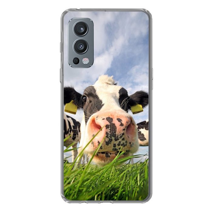 MuchoWow Handyhülle Kuh - Bauernhof - Gras - Tiere Phone Case Handyhülle OnePlus Nord 2 Silikon Schutzhülle