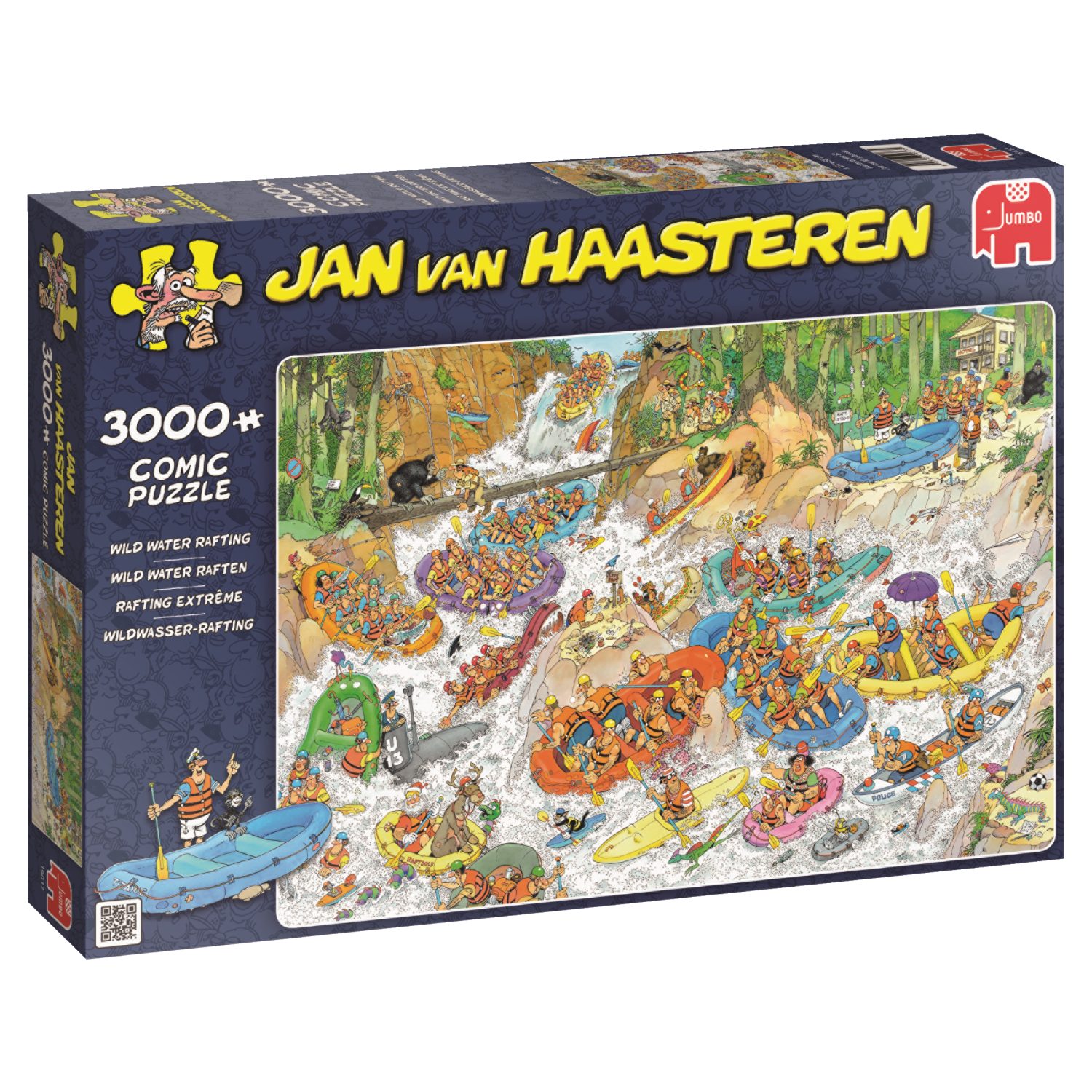 Jan van Haasteren Puzzle Jan van Haasteren Wildwasser-Rafting 3000 Teile Puzzle, 3000 Puzzleteile, Made in Europe