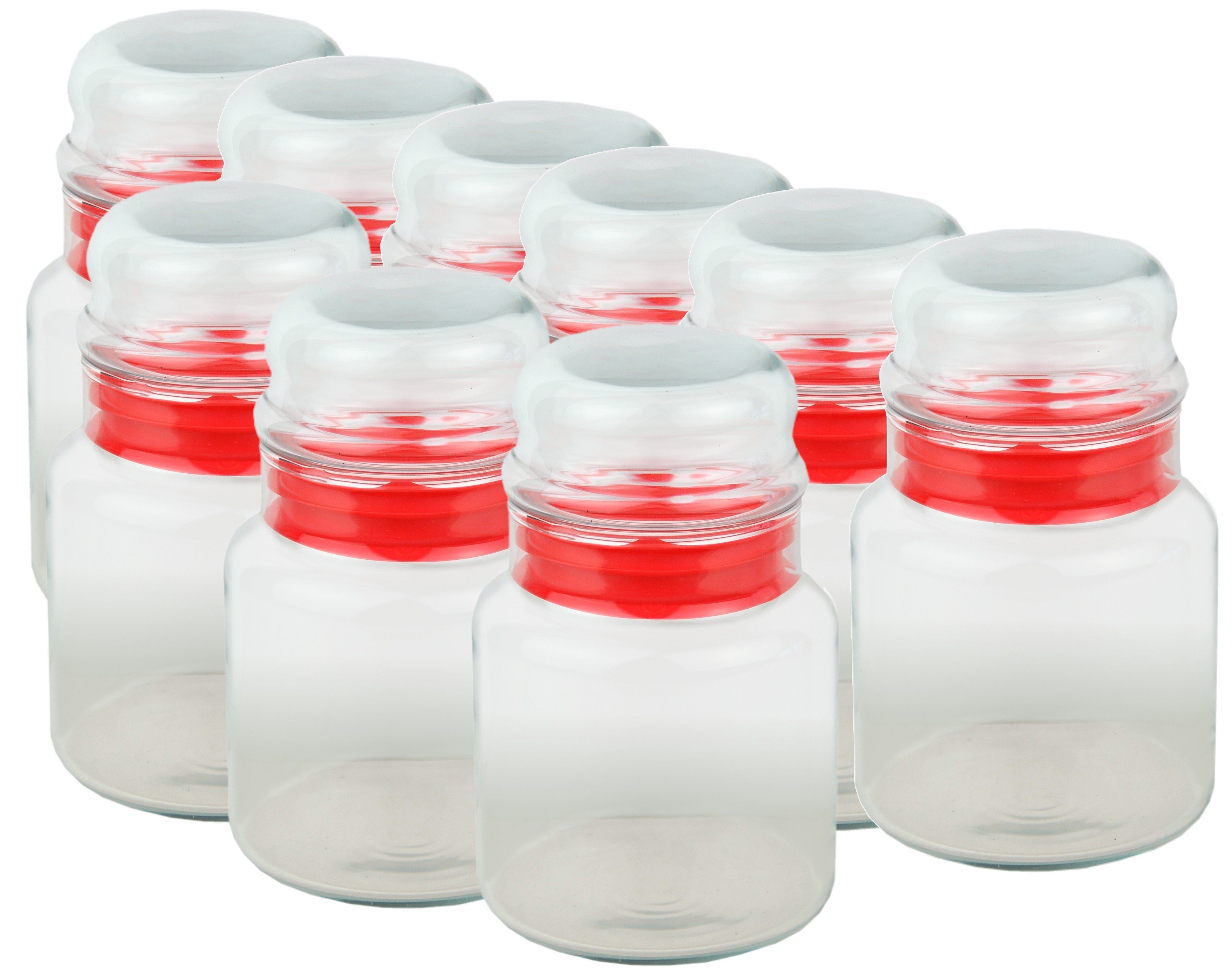 Vorratsglas 9er Set Vorratsdose Prestige - 290ml Vorratsbehälter Kristallglas