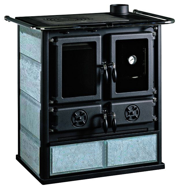 La Nordica Festbrennstoffherd »ROSETTA« Heizen, Kochen & Backen, Türen, 7,2 kW, Zeitbrand, und Brennraum aus Gusseisen, Festbrennstoffherd, Holzherd, Ofenherd