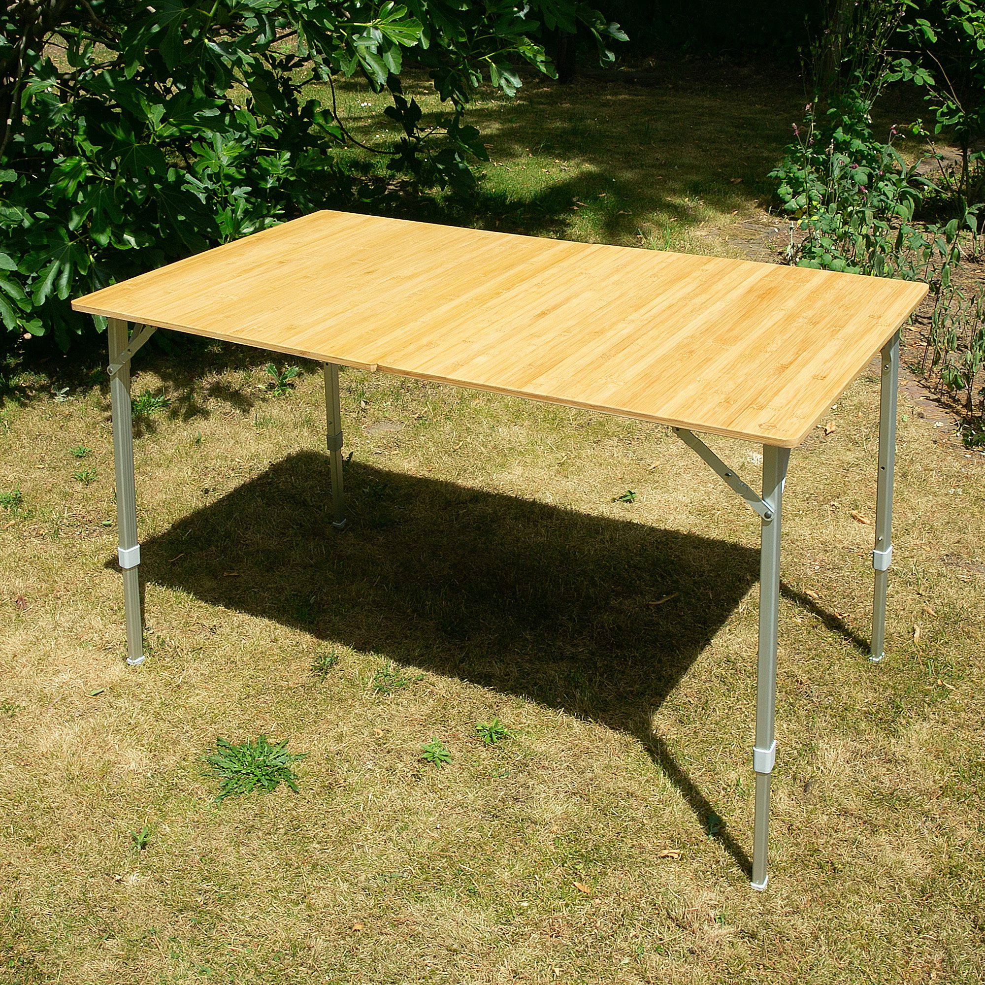 yourGEAR Campingtisch your GEAR Portofino XL - Bambus Campingtisch Bambustisch 6 Personen