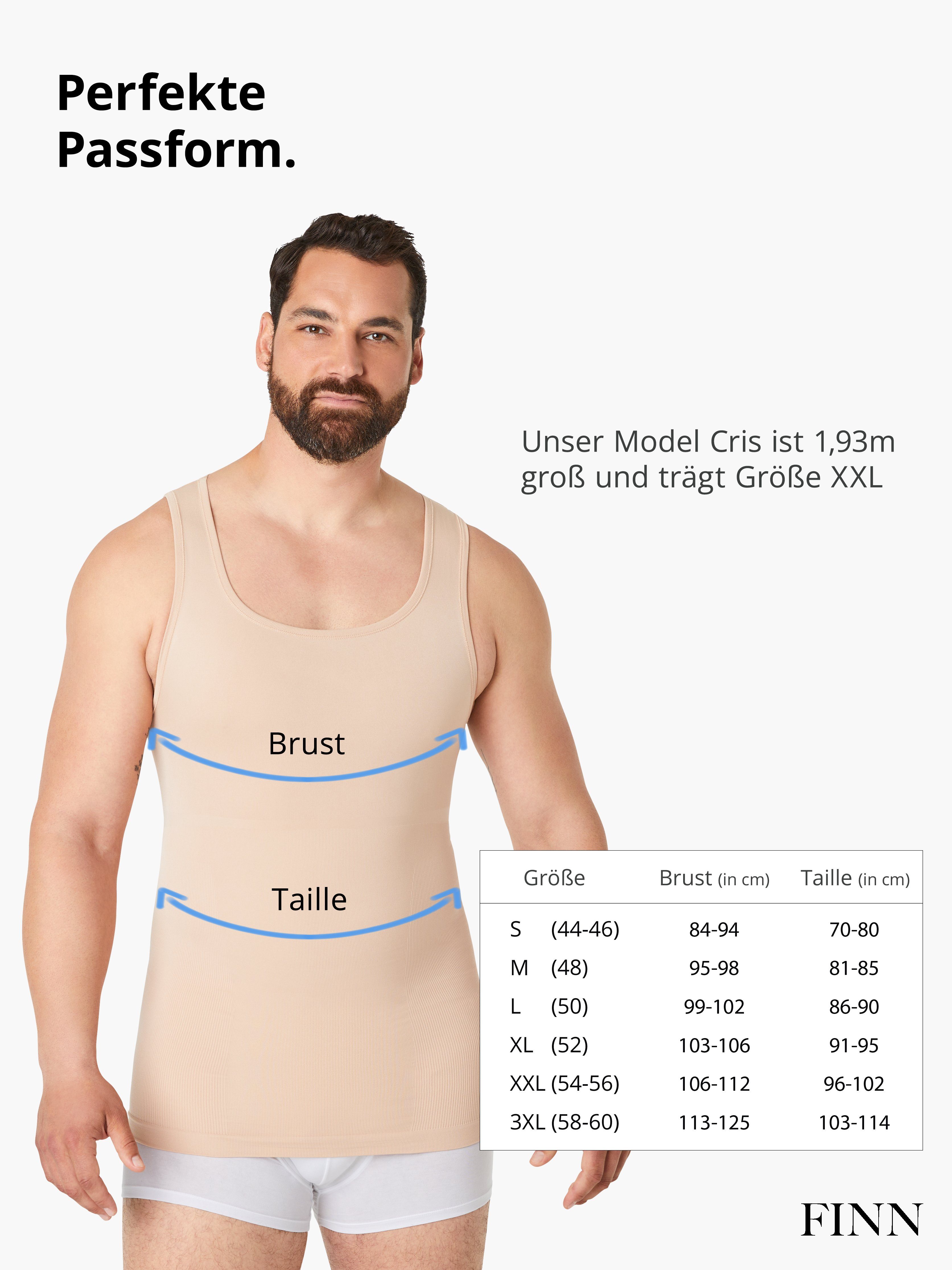 Light-Beige Design Nähte Herren Shapinghemd Seamless Kompressions-Unterhemd Männer ohne FINN für Starker Body-Shaper