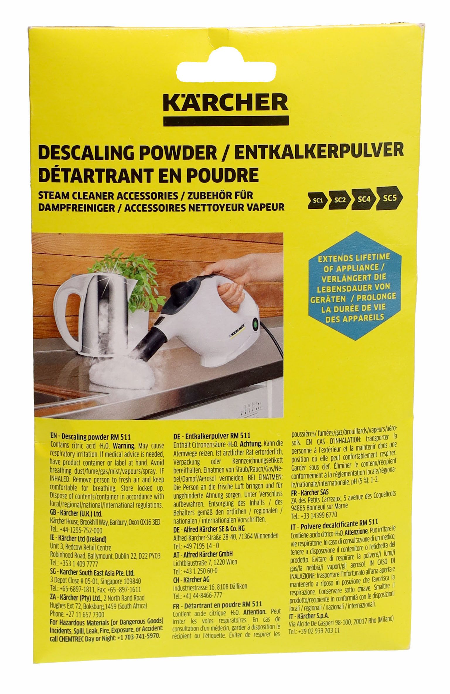 KÄRCHER Saugroboter Zubehör-Set Kärcher 6.296-193.0 Entkalkerpulver (6x17 gr) für Dampfreiniger