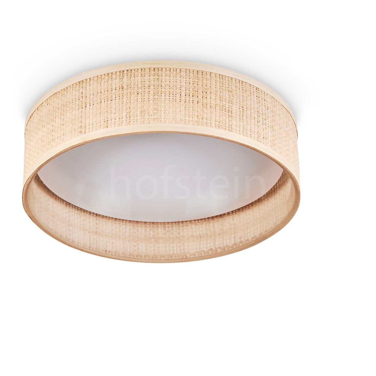 hofstein Deckenleuchte dimmbare Deckenlampe aus Rattan/Kunststoff in Natur/ günstig online kaufen