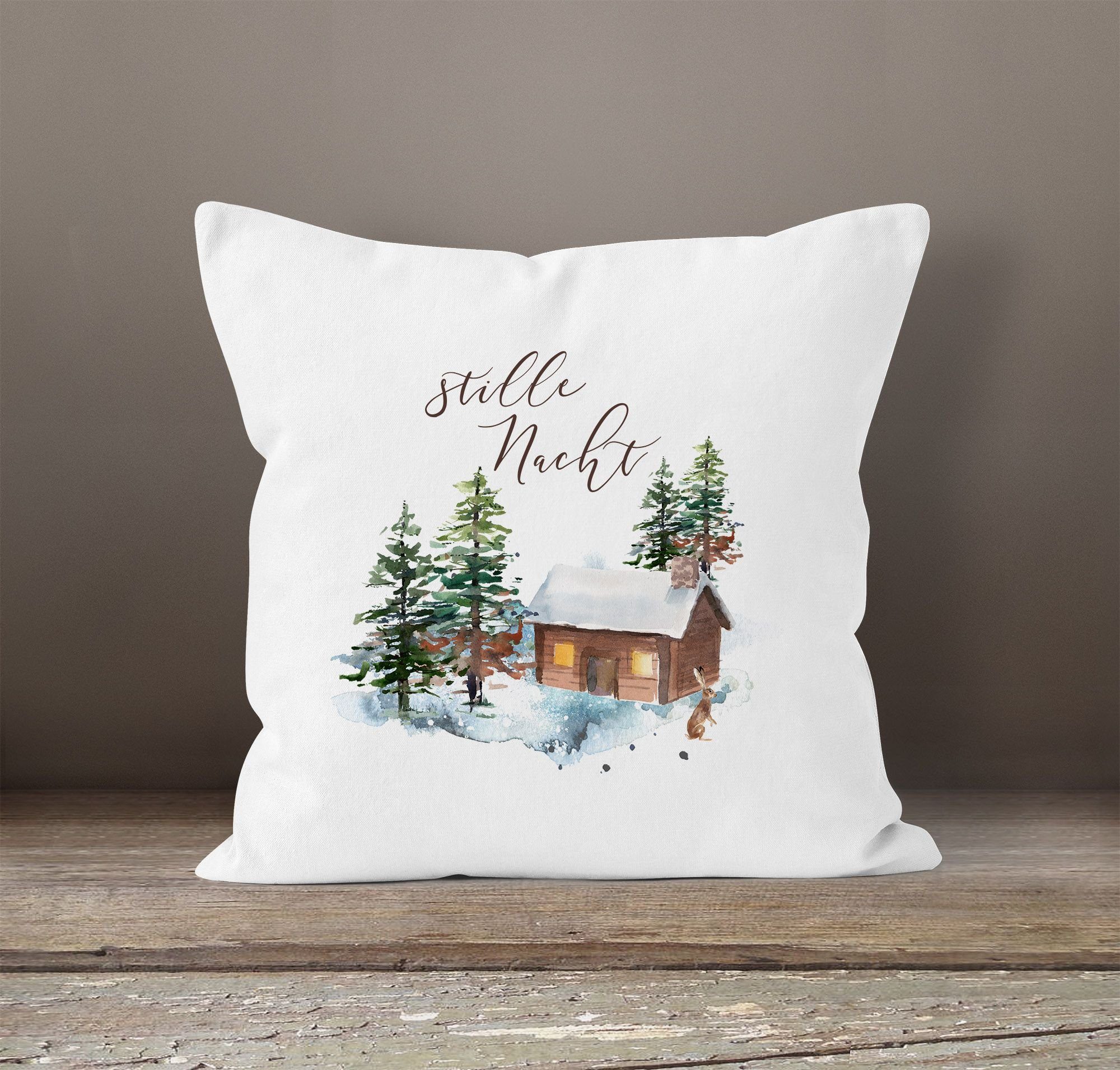 Autiga Dekokissen Weihnachts-Kissenbezug Stille Nacht Weihnachten günstig online kaufen
