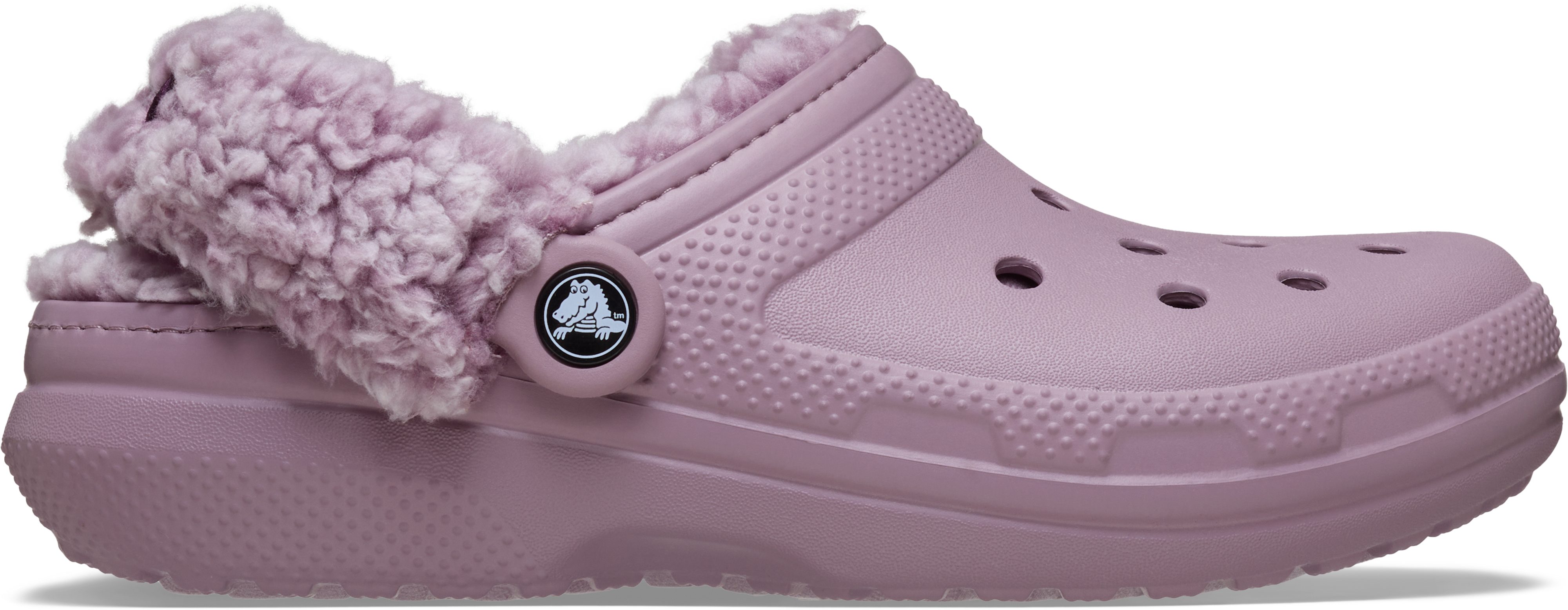 Crocs Classic Fleece Lined Clog Hausschuh Clog, Schlupfschuh mit Warmfutter, schwenkbarer Fersenriemen – Bild 4 von 5