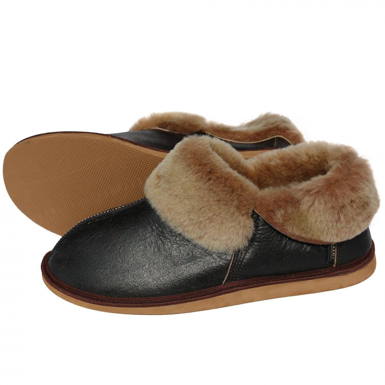 Hollert Jungle Hausschuh Hüttenschuhe Unisex Hausschuhe Merino Schaffell