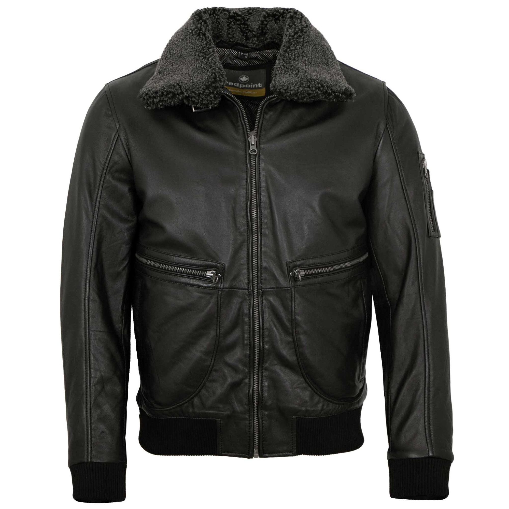 Redpoint Lederjacke Globe Redpoint - Herren Lederjacke Fellkragen Lammnappa günstig online kaufen