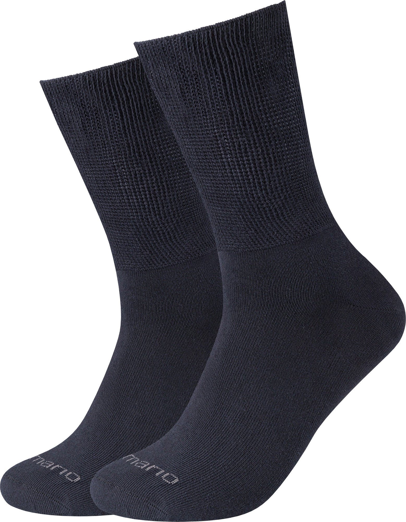 Camano Socken Unisex-Socken 2 Paar mit Softbund Uni, Material: 75%  Baumwolle , 23% Polyamid , 2% Elasthan