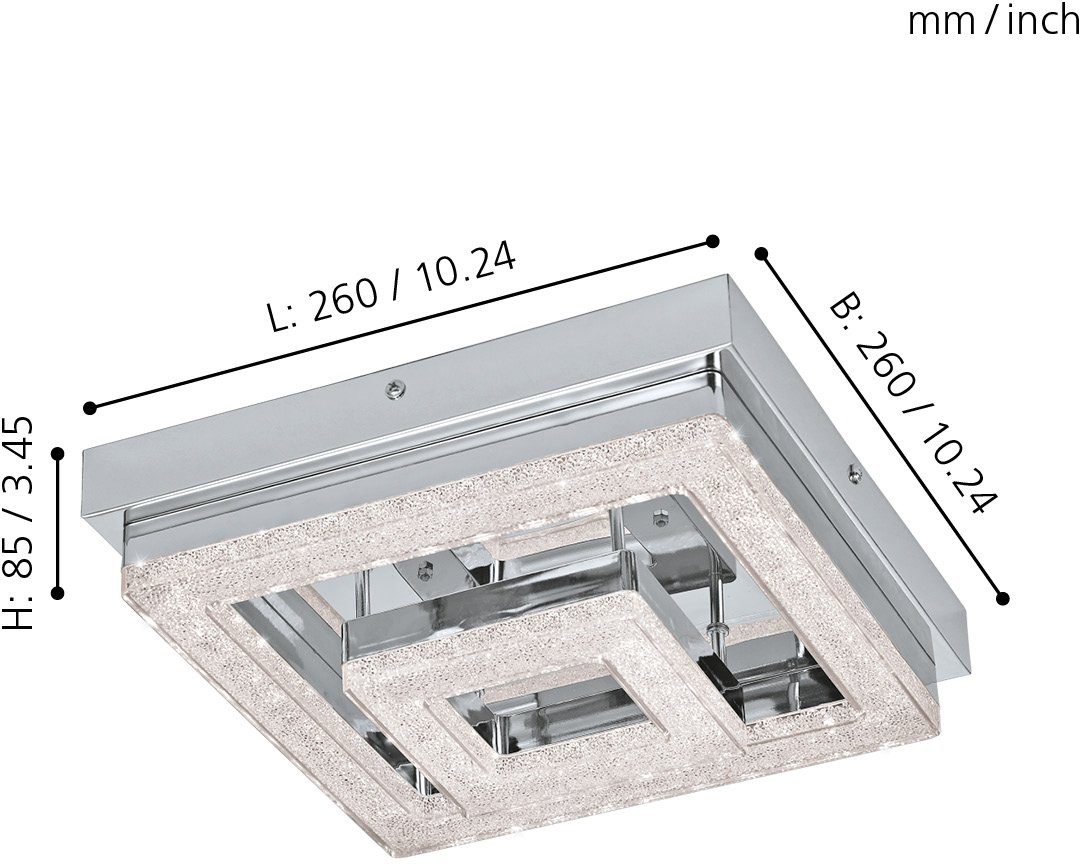 EGLO LED Deckenleuchte FRADELO, Warmweiß, integriert, LED LED Deckenlampe fest