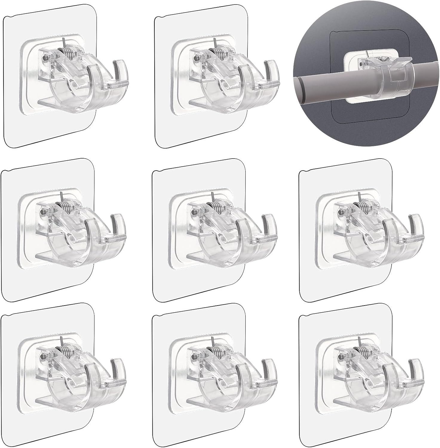 ZEUOPQ Gardinenstangenhalter Vorhangstange Clip Halter klebrige günstig online kaufen