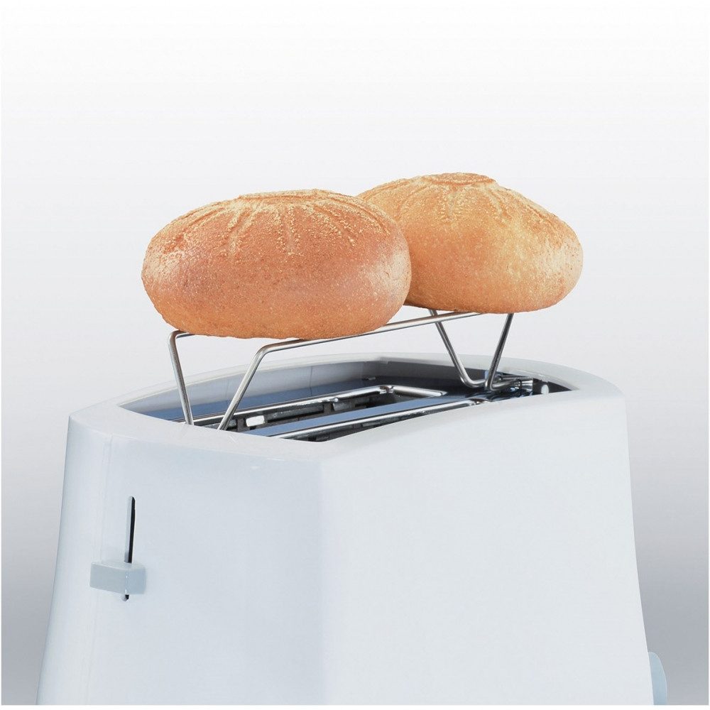 Cloer Toaster Cloer 331 Cool-Wall Toaster weiß - Toaster., Standard-Toaster, für Brötchen-Aufsatz integriert