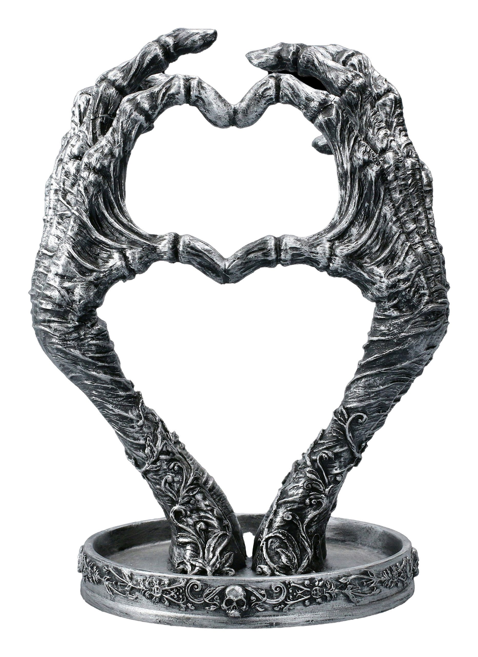 Figuren Shop GmbH Dekoobjekt Gothic Schmuckhalter - Mumifizierte Hände - Nemesis Now Herzform