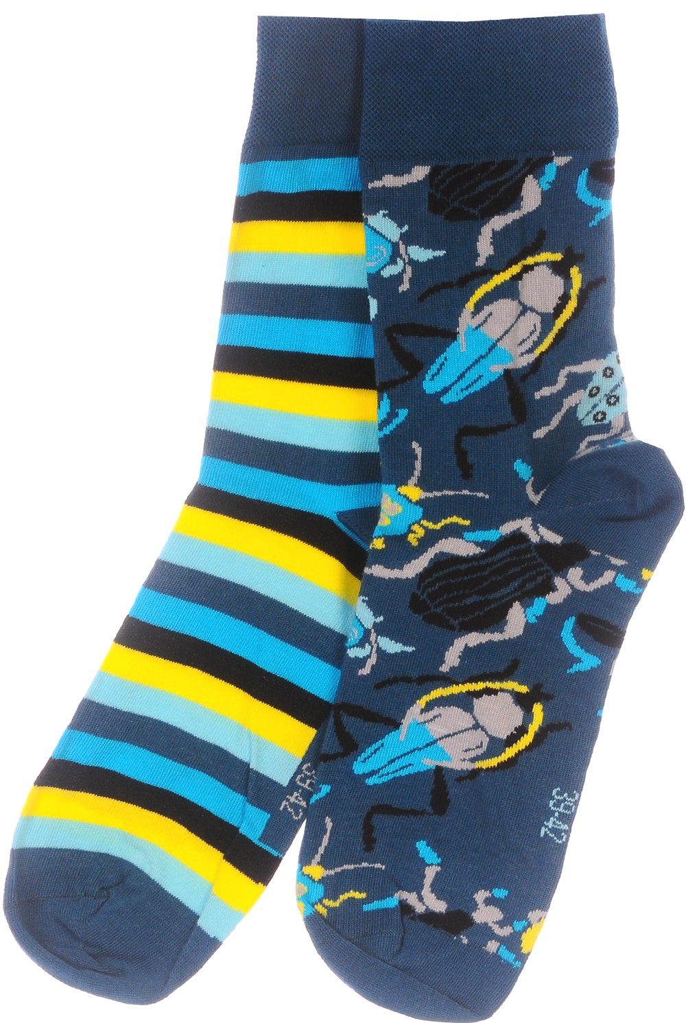 Martinex Socken 1 Paar Socken lustige bunte witzige Strümpfe in Blau Themensocken, socks bunt, gestreift, 35 36 37 38 39 40 41 42 43 44 45