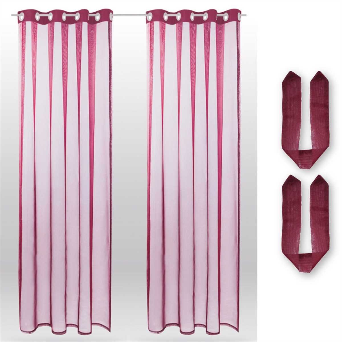 Bestlivings Vorhang (2 St), Ösen, transparent, Voile, Gardinenset "Transparent"