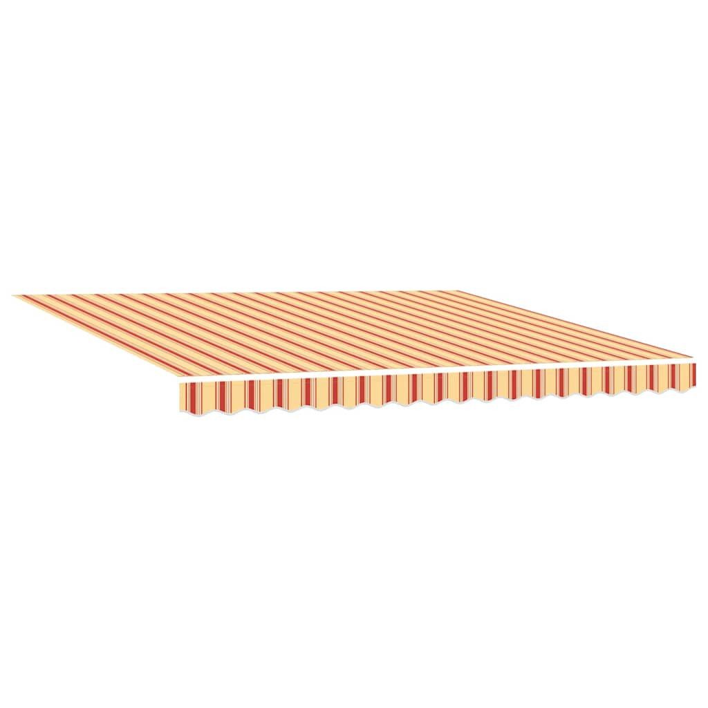 vidaXL Markise 400 x 300 cm Automatische einziehbare Markise in Gelb und Orange 400x3