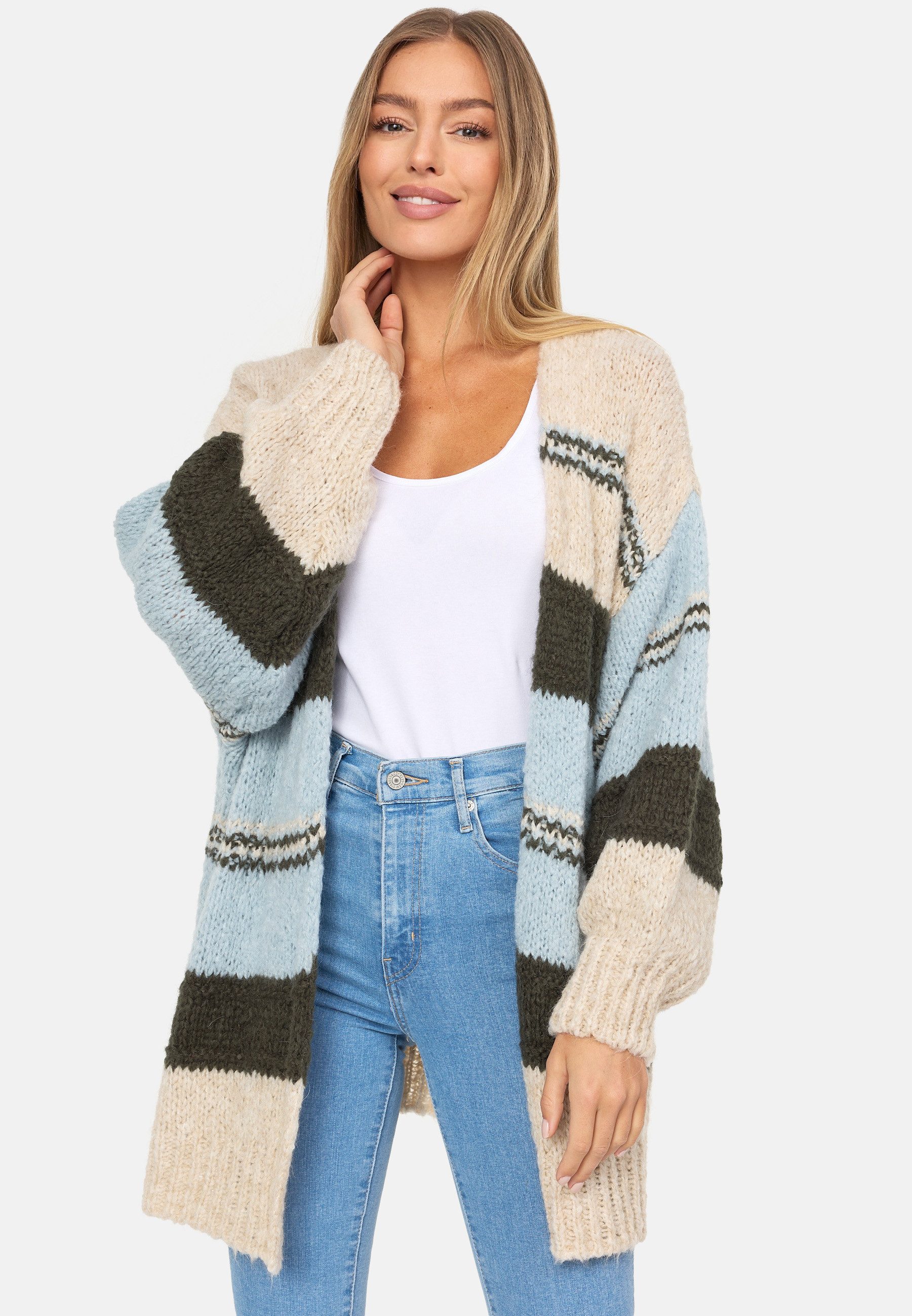 Decay Strickjacke 3156 (1-tlg) Unifarbe günstig online kaufen