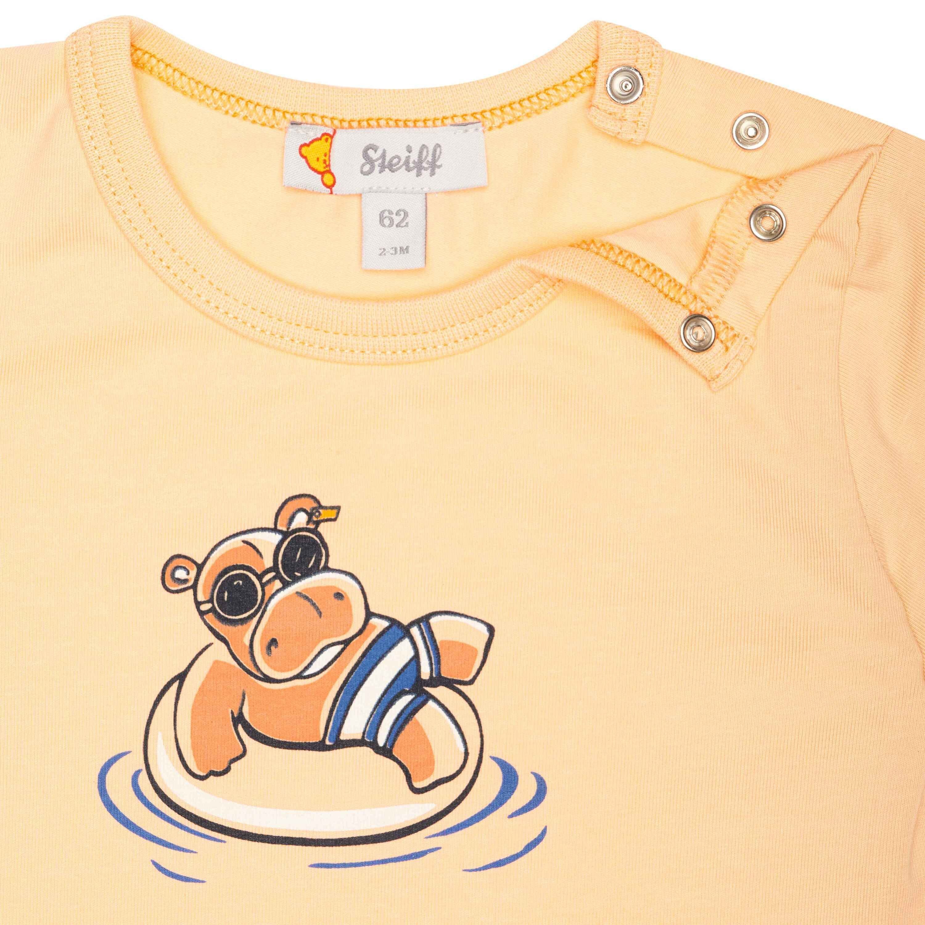 kurzarm Fuzz T-Shirt Happy Hippo Peach Steiff T-Shirt