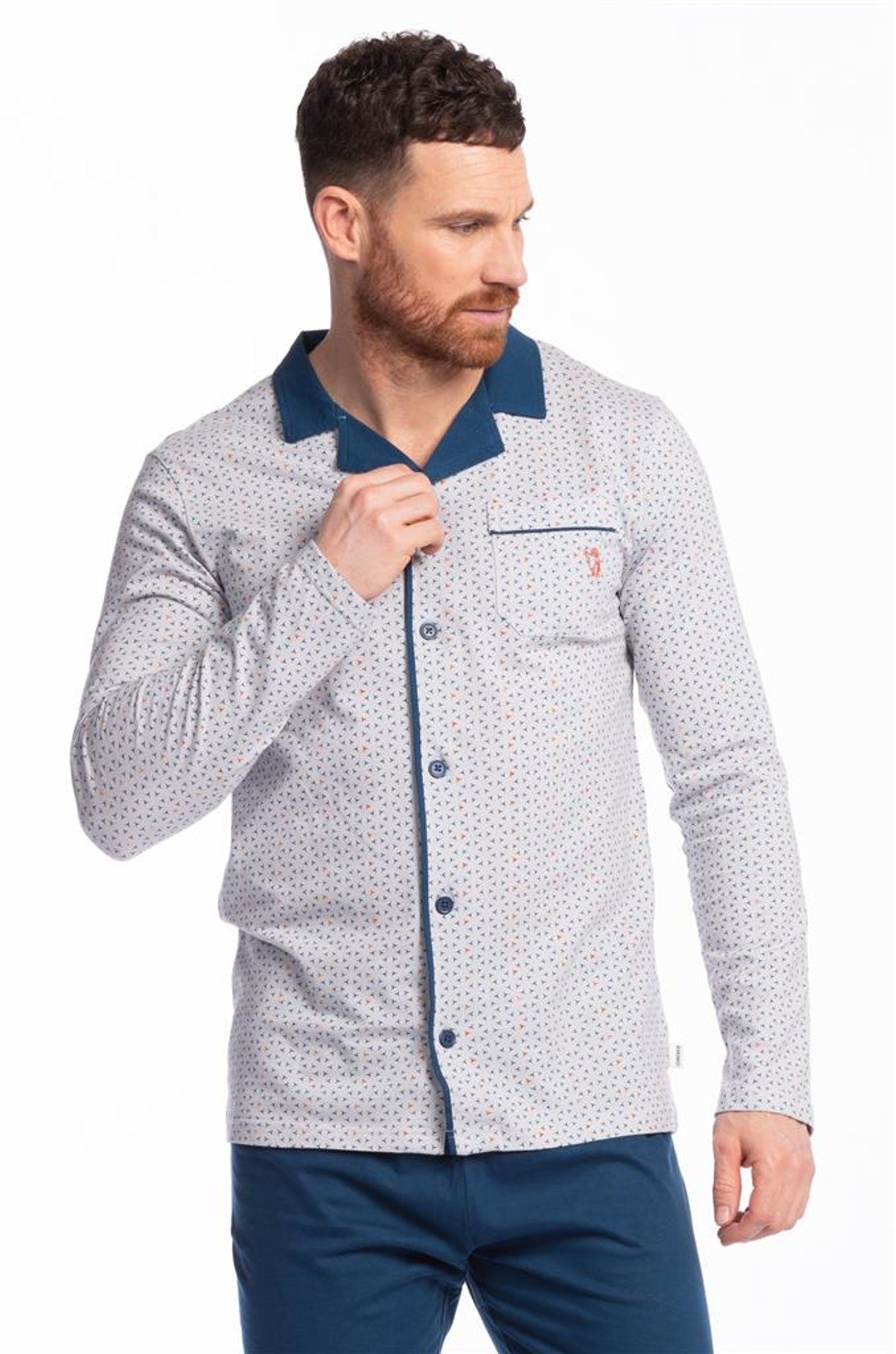 Eskimo Schlafanzug Herren Schlafanzug geknöpft (2 günstig online kaufen