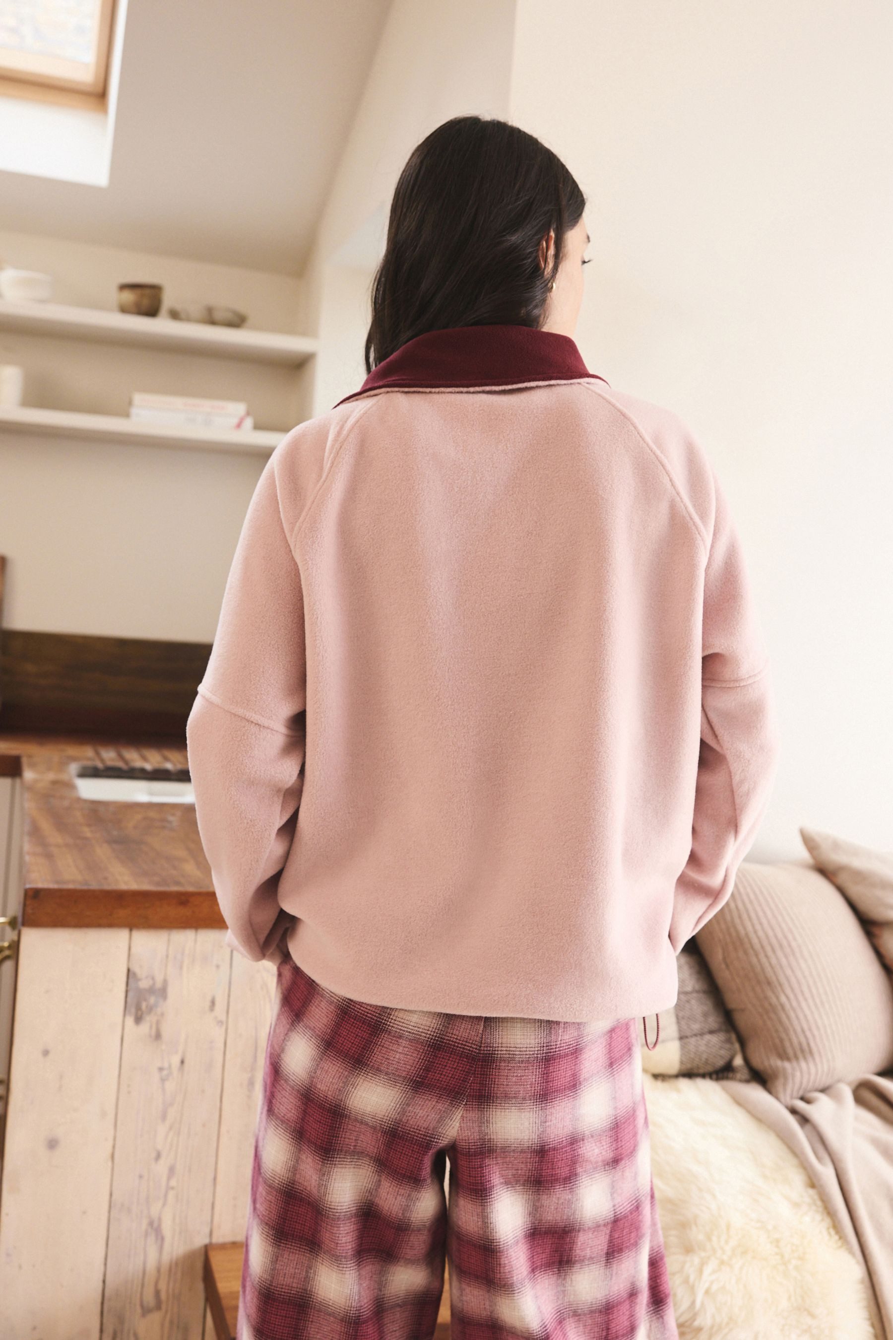 Next Fleecejacke Fleece mit halben Reißverschluss günstig online kaufen