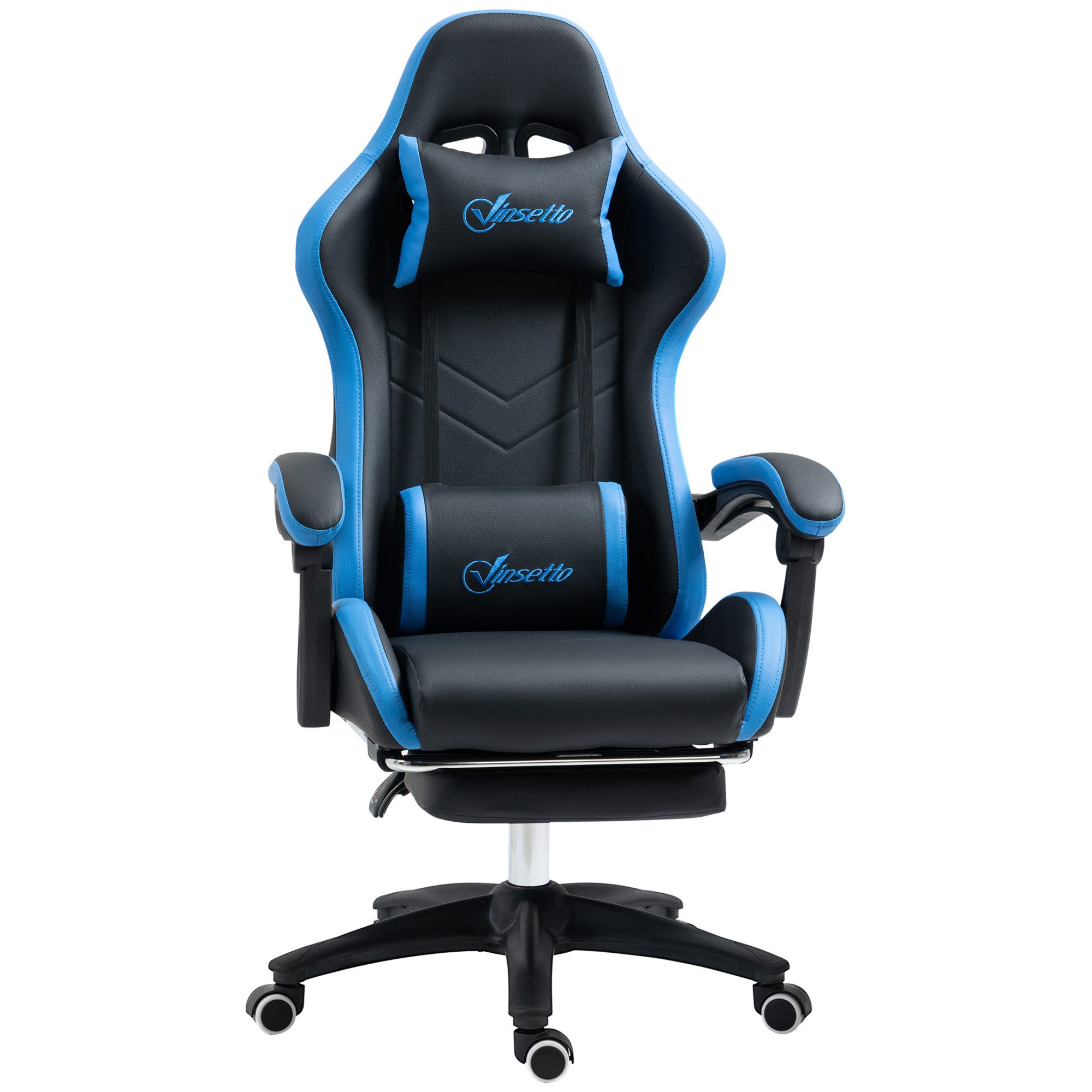 MIBODE Gaming-Stuhl Blau-Schwarzer Gamingstuhl mit Liegefunktion