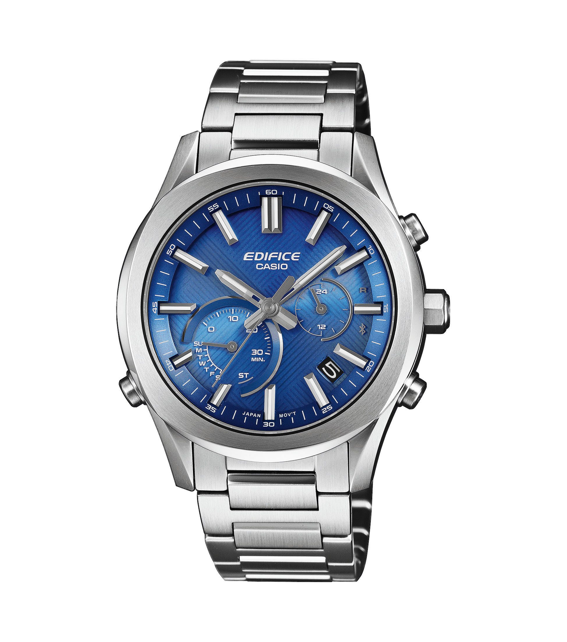 CASIO EDIFICE Smartwatch, Solaruhr,Armbanduhr,Herrenuhr,Bluetooth,Stoppfunktion,Edelstahlarmband