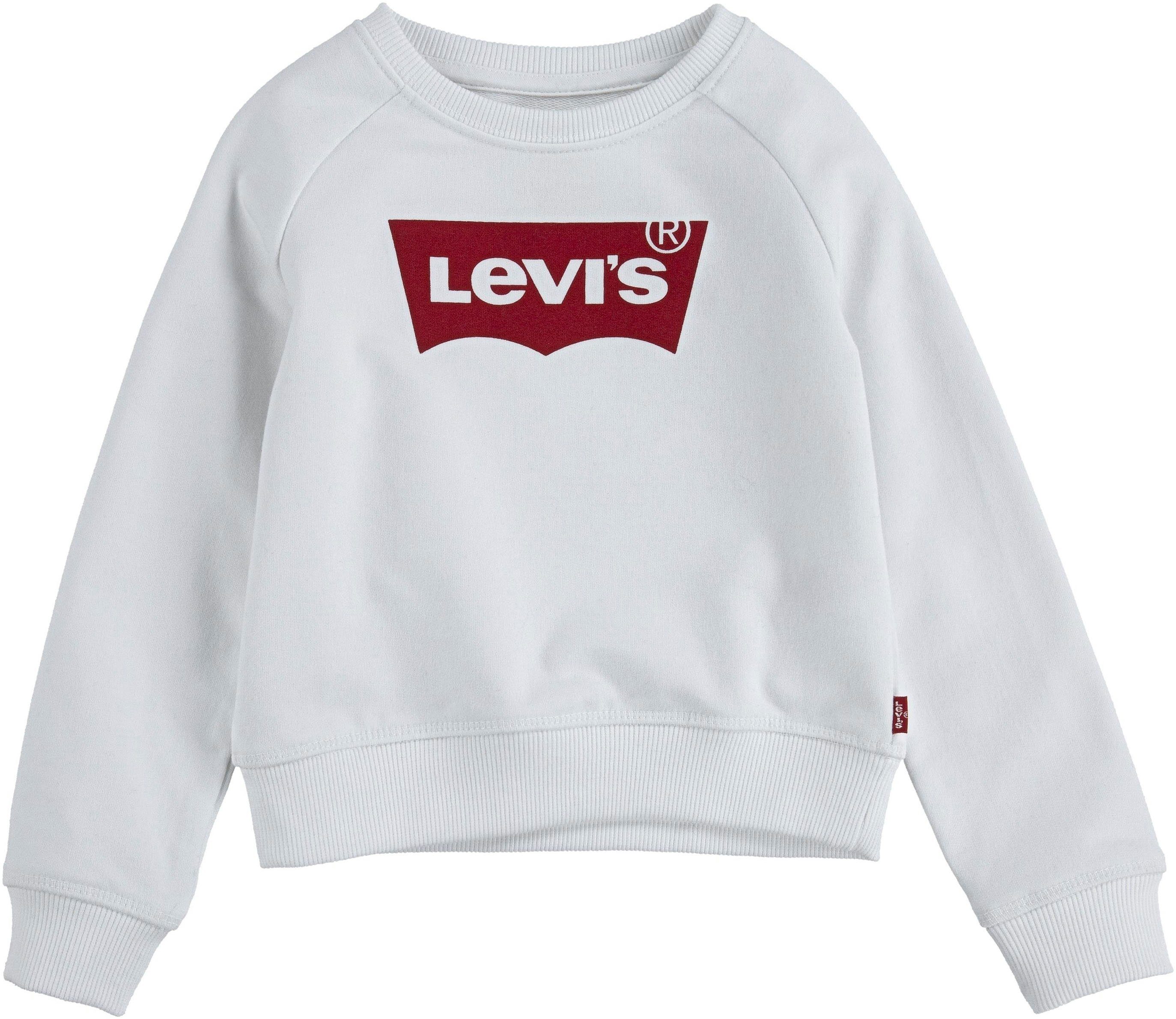 GIRLS Sweatshirt weiß Levi's® CREWNECK SWEATSHIRT Kids for BATWING